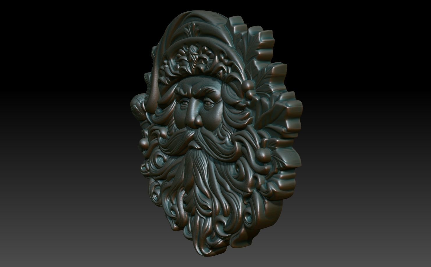 Santa Claus basrelief 02 240718 3D print model_1