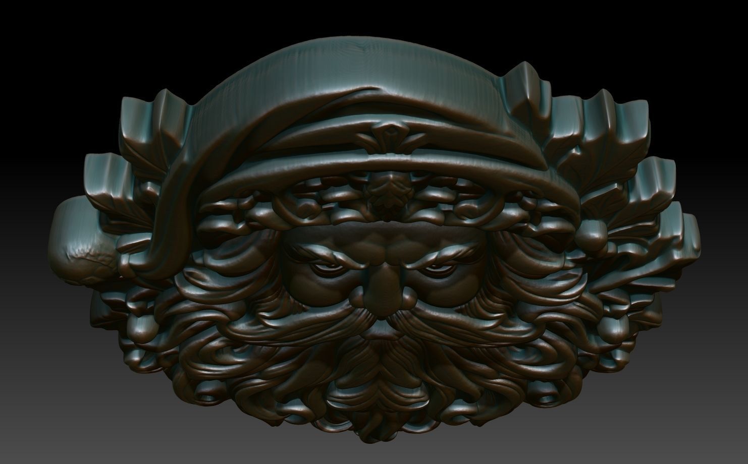 Santa Claus basrelief 02 240718 3D print model_3