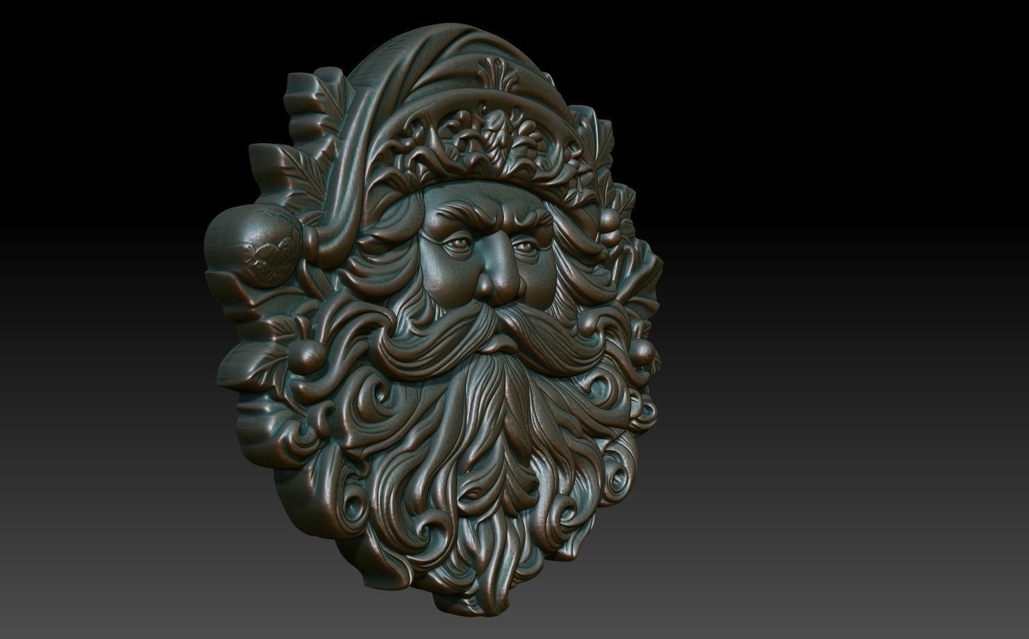 Santa Claus basrelief 02 240718 3D print model_2