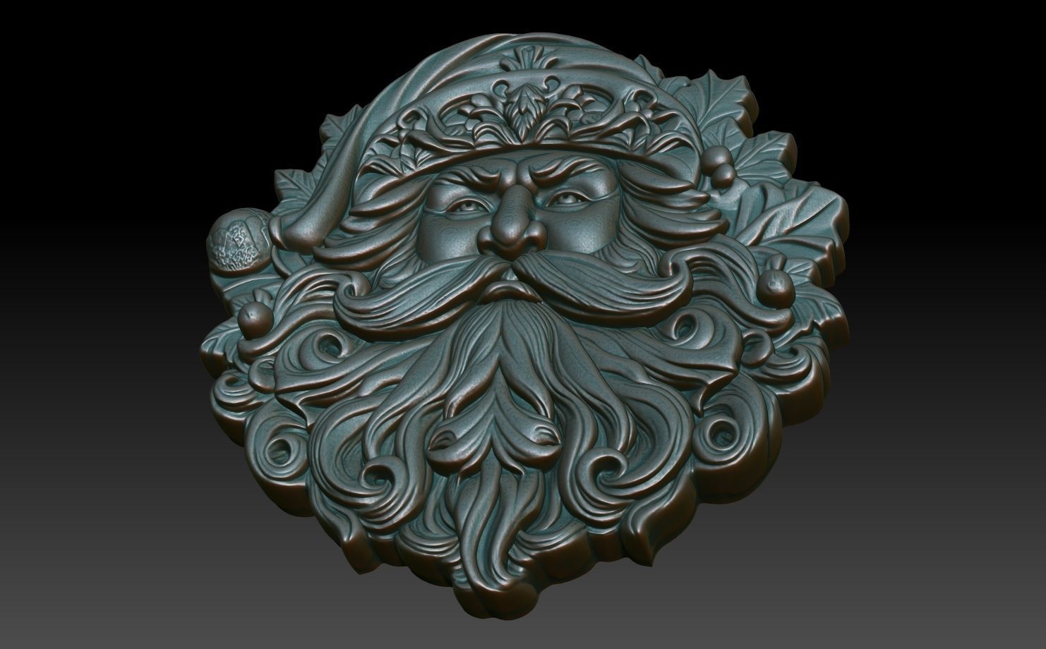 Santa Claus basrelief 02 240718 3D print model_4