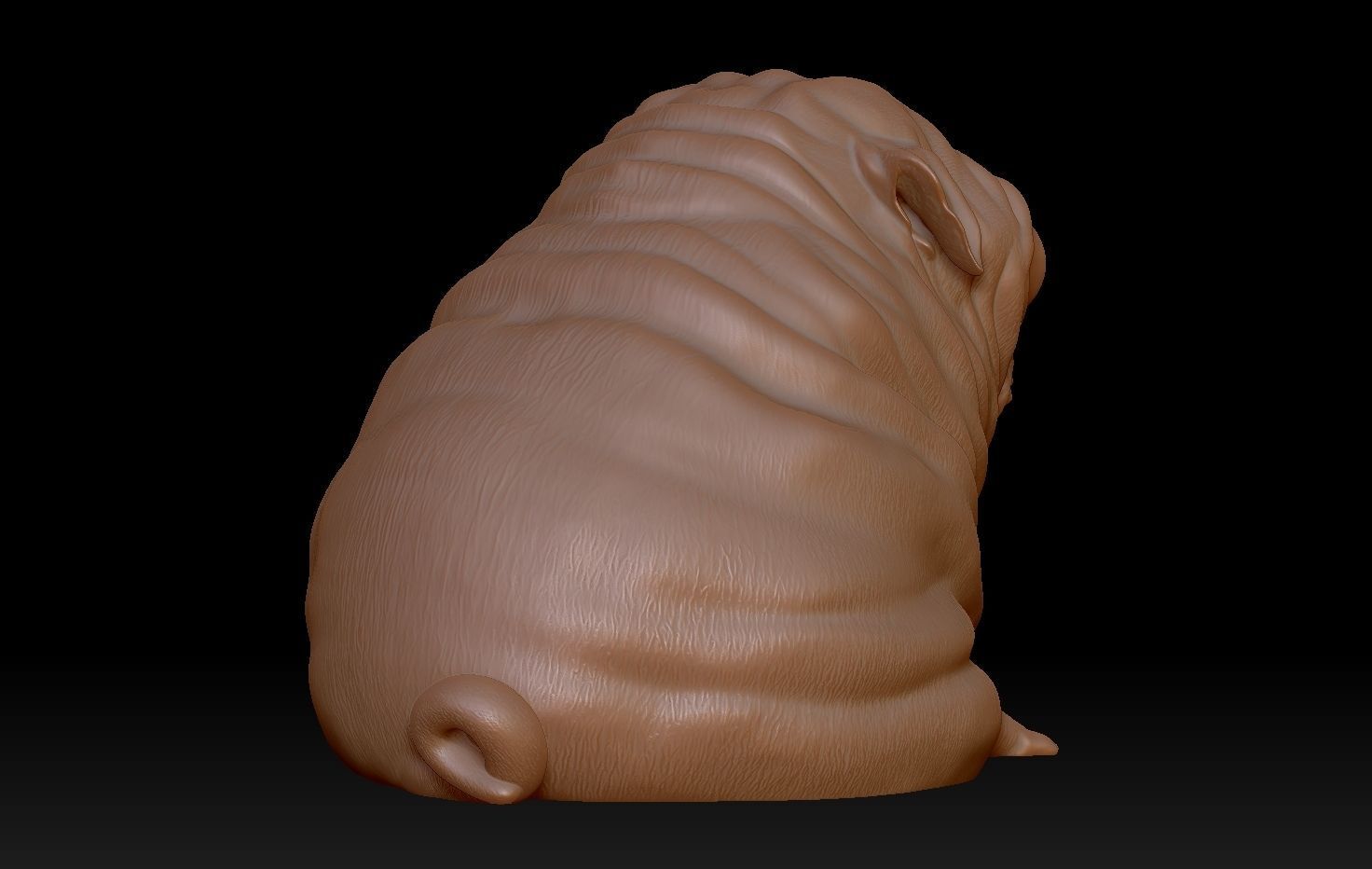 Pug Dog Cute Sculpture - Decor 3D print model_16