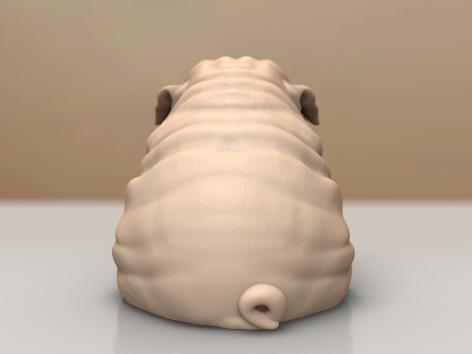 Pug Dog Cute Sculpture - Decor 3D print model_6