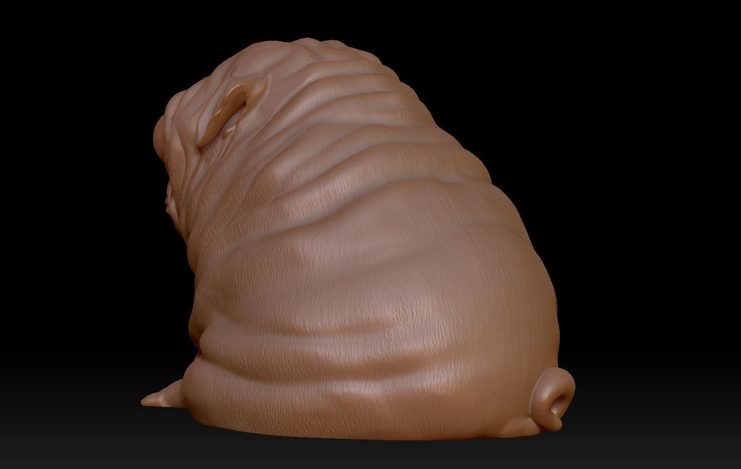 Pug Dog Cute Sculpture - Decor 3D print model_14