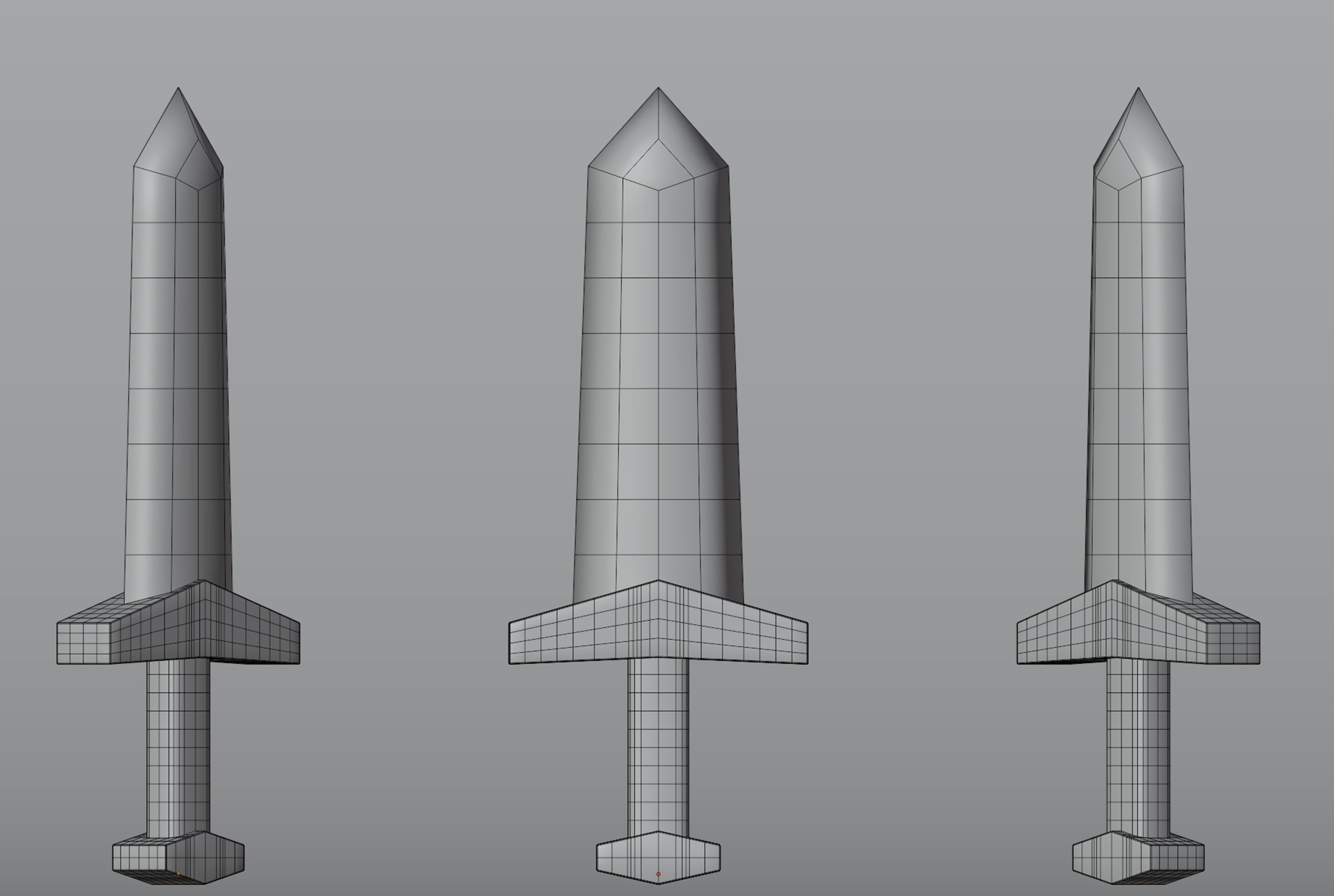 Sword Low-poly 3D model_1