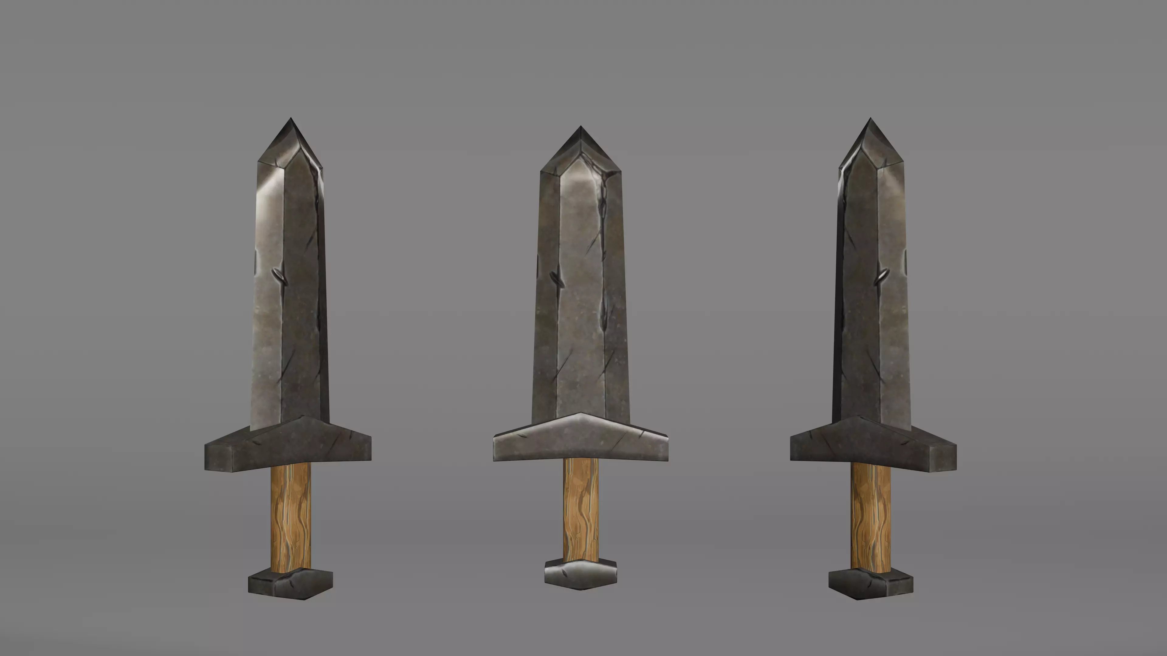Sword Low-poly 3D model_0
