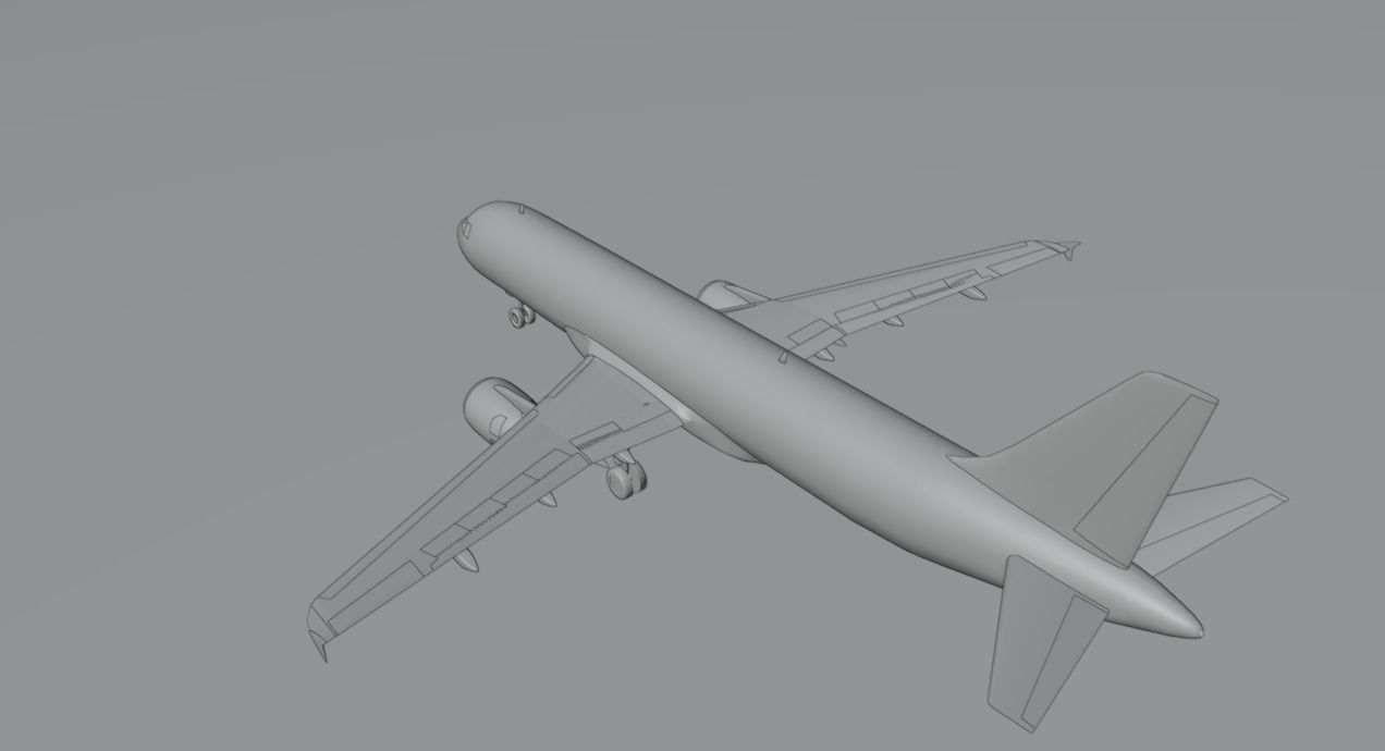 US Airways 1549 Hudson sully airbus a320-214 low poly Low-poly 3D model_10