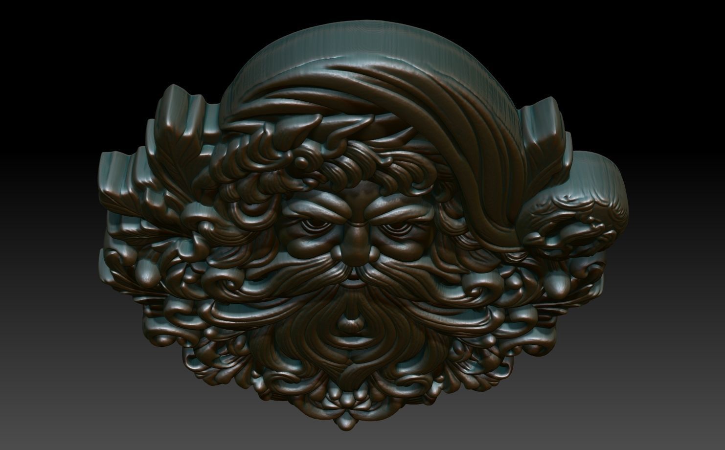 Santa Claus basrelief 01 240718 3D print model_3