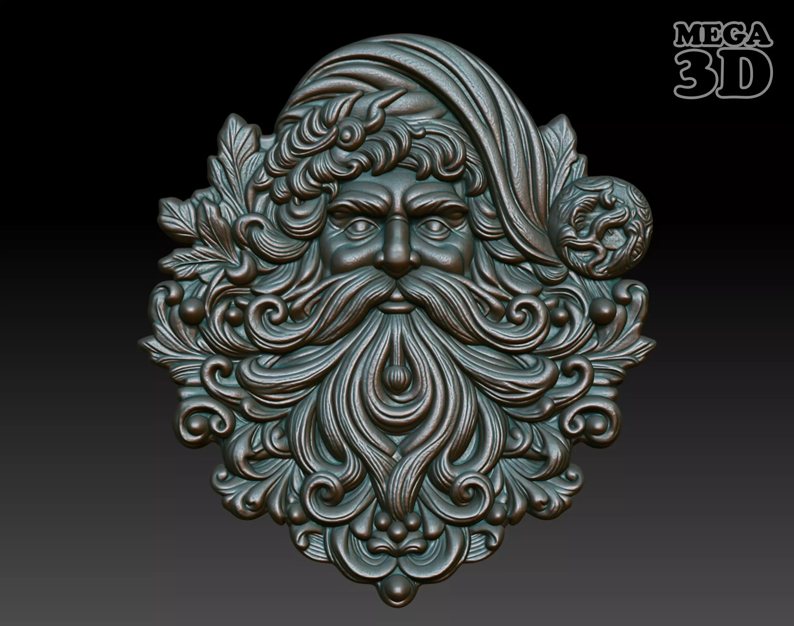 Santa Claus basrelief 01 240718 3D print model_0