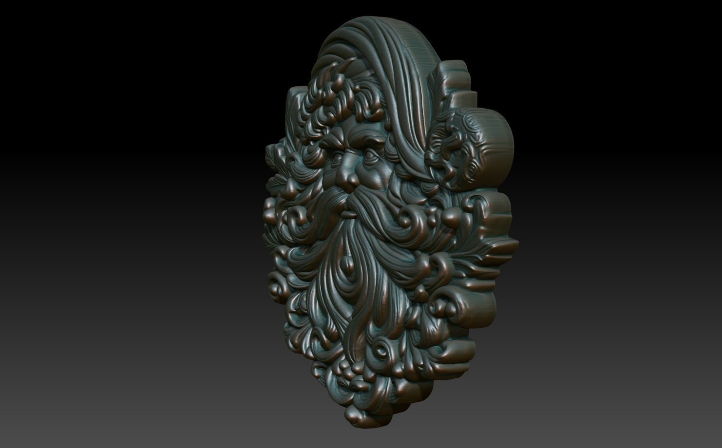 Santa Claus basrelief 01 240718 3D print model_1