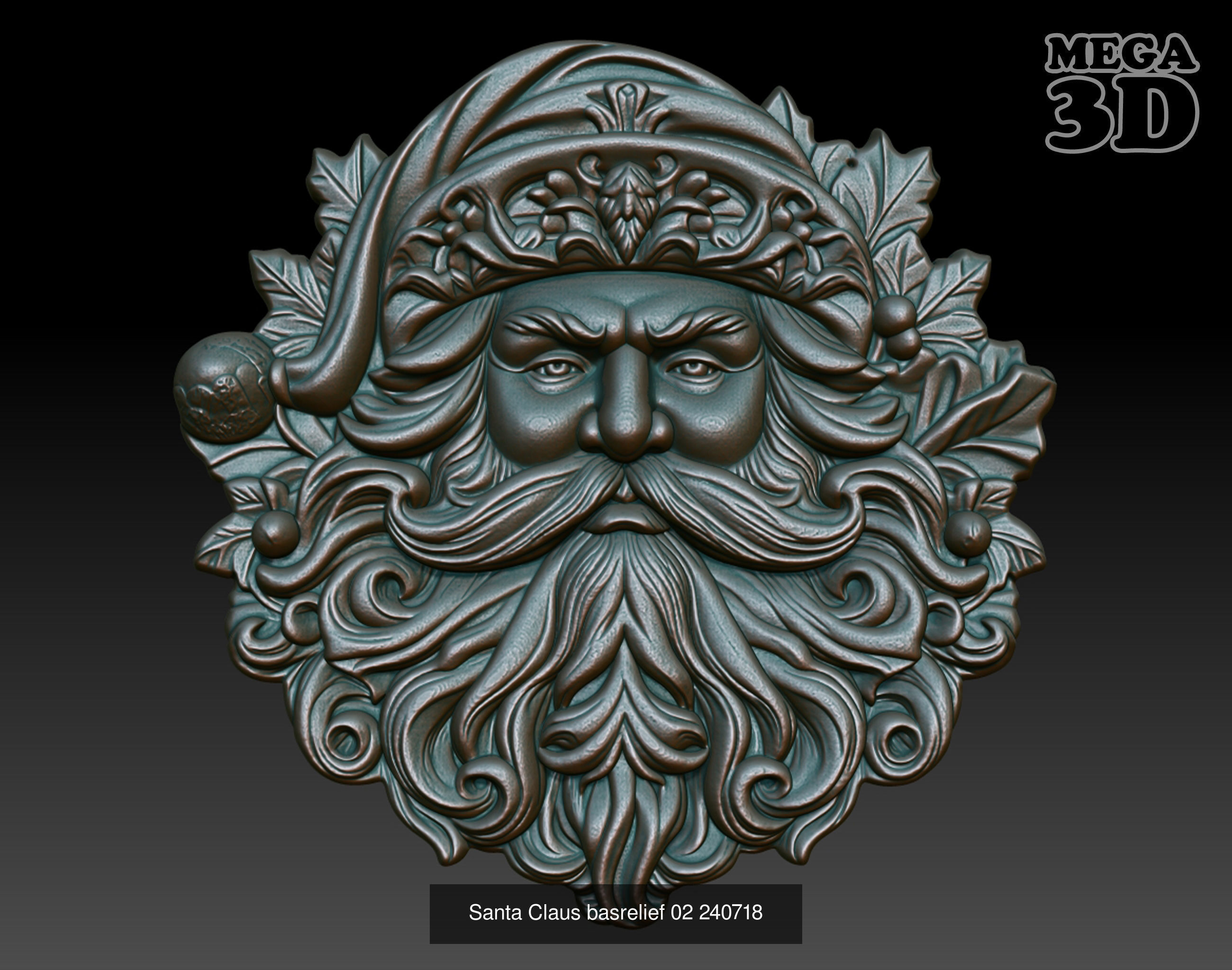 Santa Claus basrelief  Pack 240718 3D Model Collection_8
