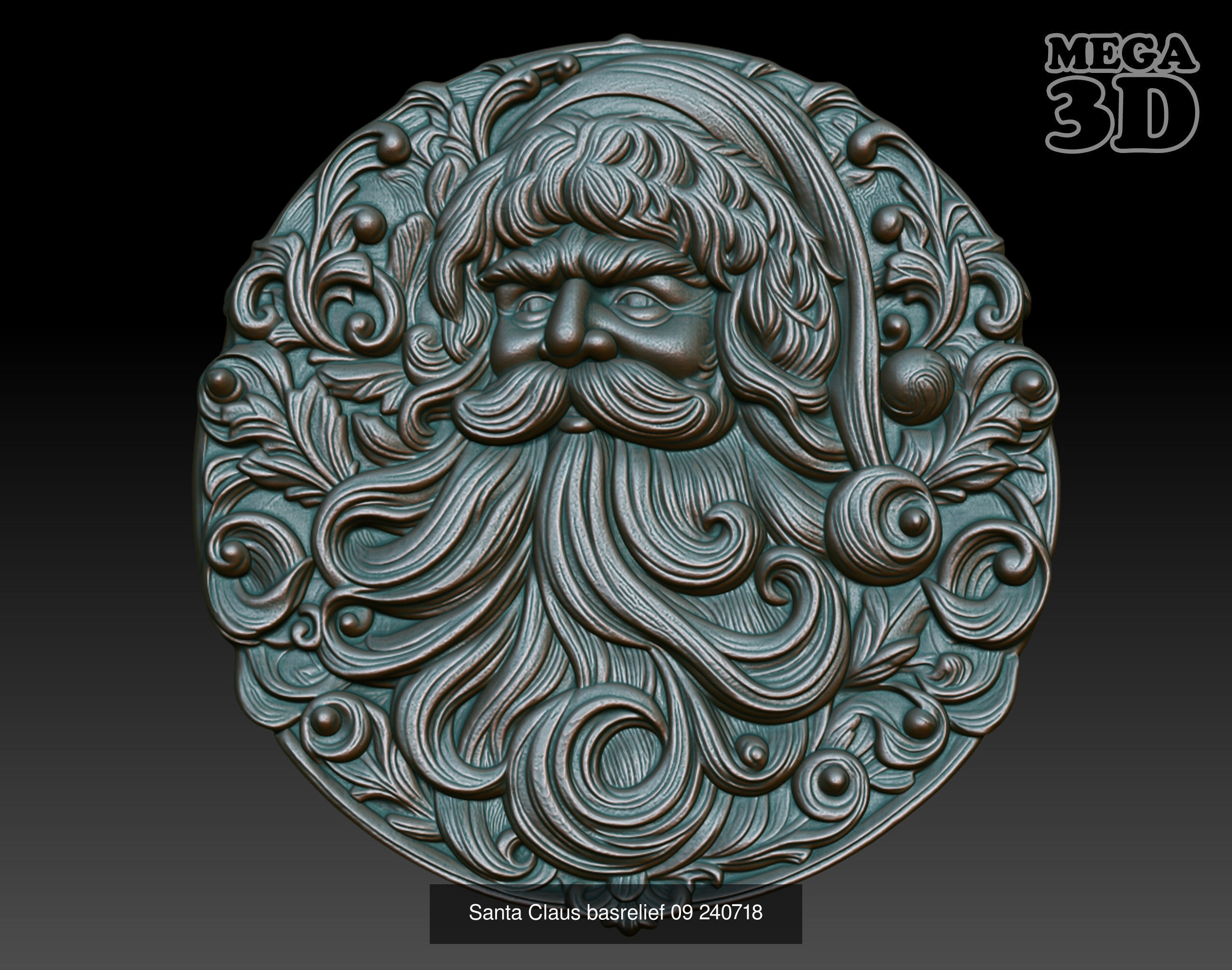 Santa Claus basrelief  Pack 240718 3D Model Collection_1