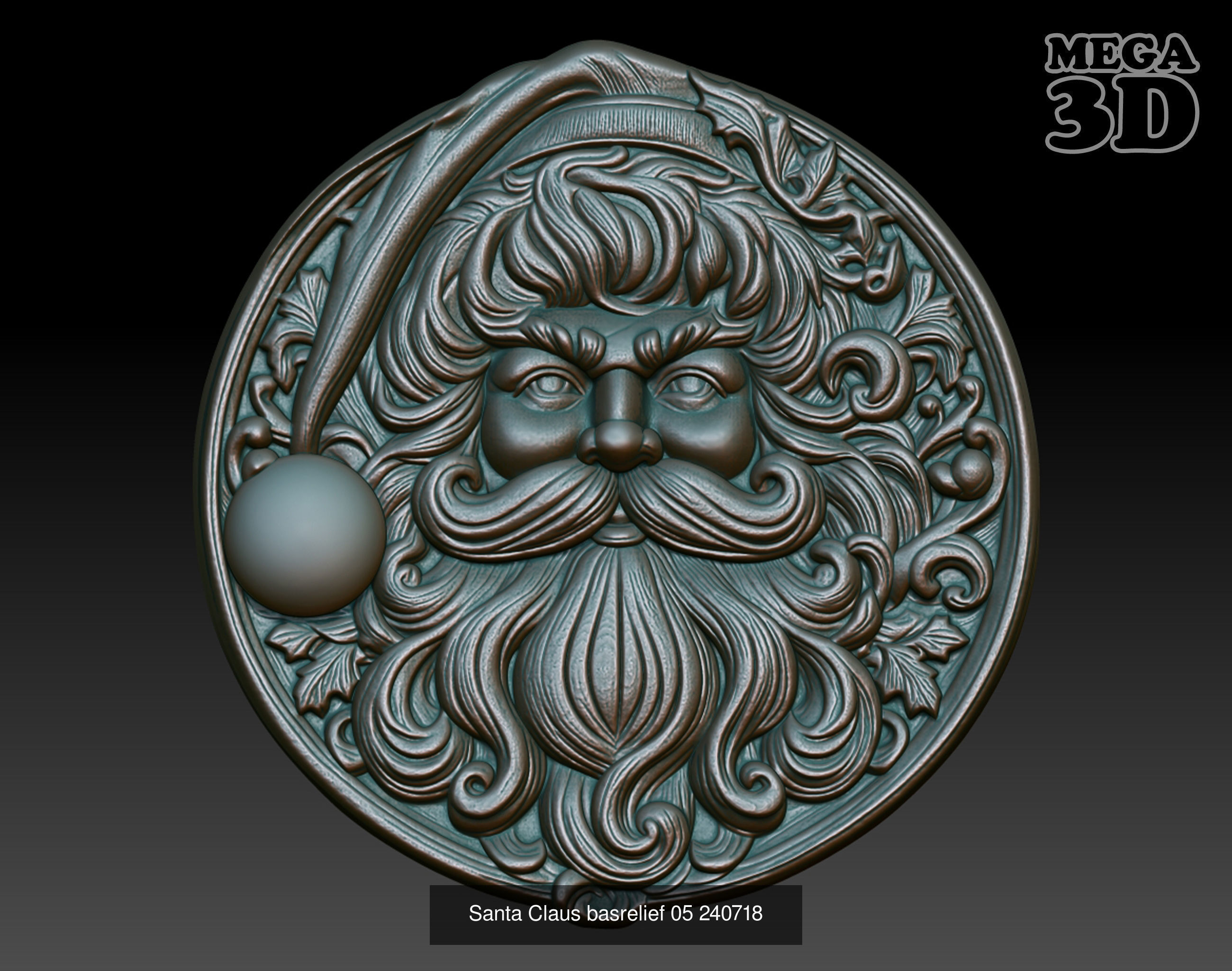 Santa Claus basrelief  Pack 240718 3D Model Collection_5