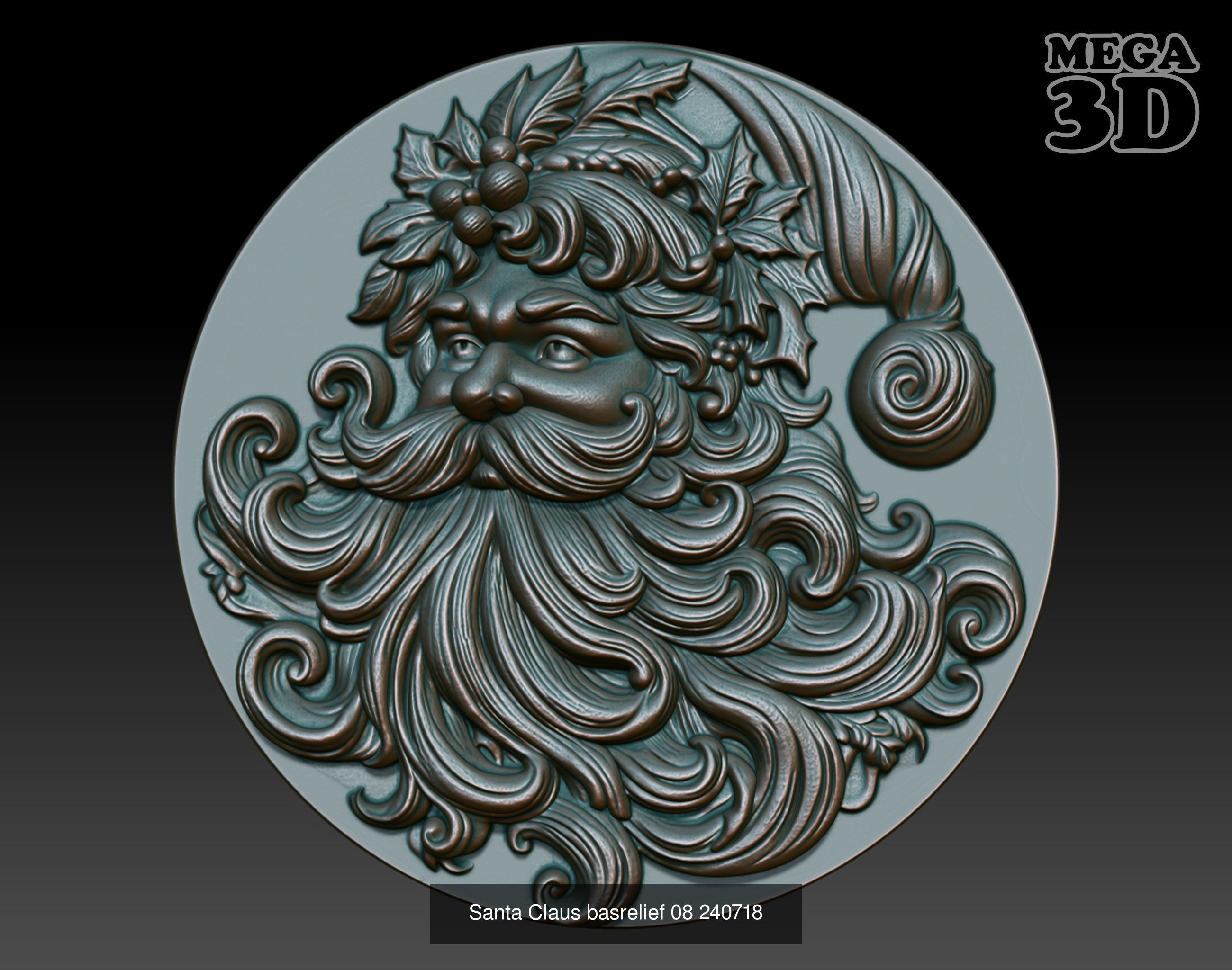 Santa Claus basrelief  Pack 240718 3D Model Collection_2