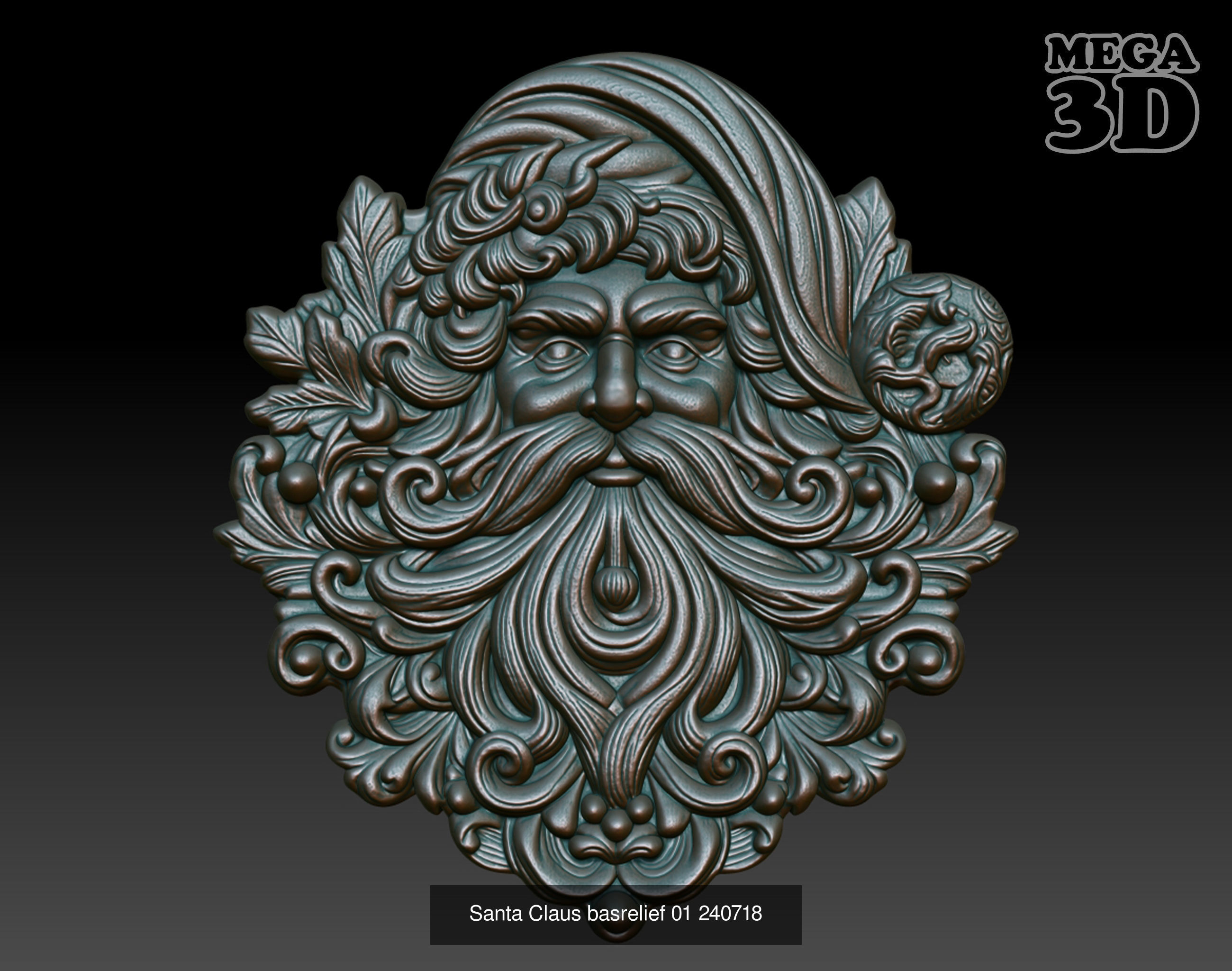 Santa Claus basrelief  Pack 240718 3D Model Collection_9