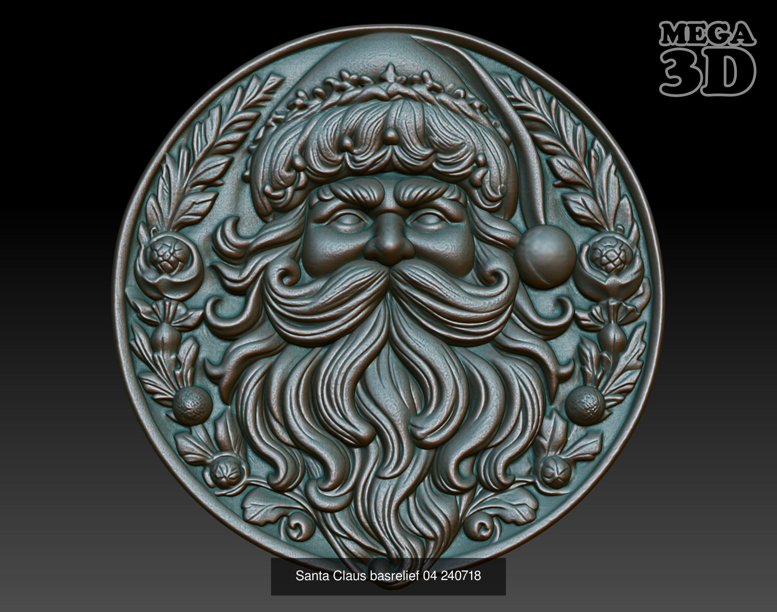 Santa Claus basrelief  Pack 240718 3D Model Collection_6
