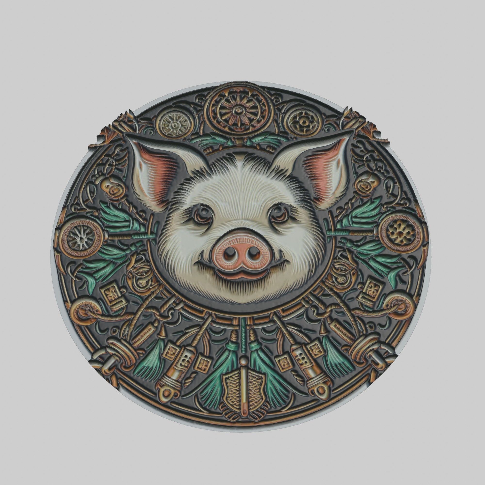 Pig Animal 3D print model_1