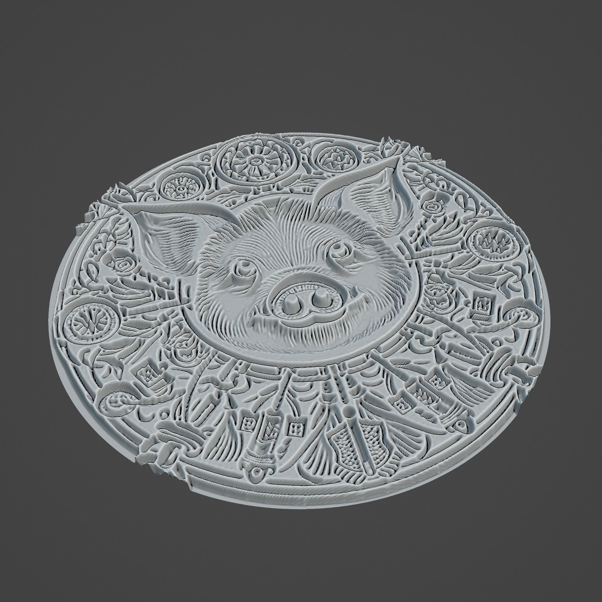 Pig Animal 3D print model_2