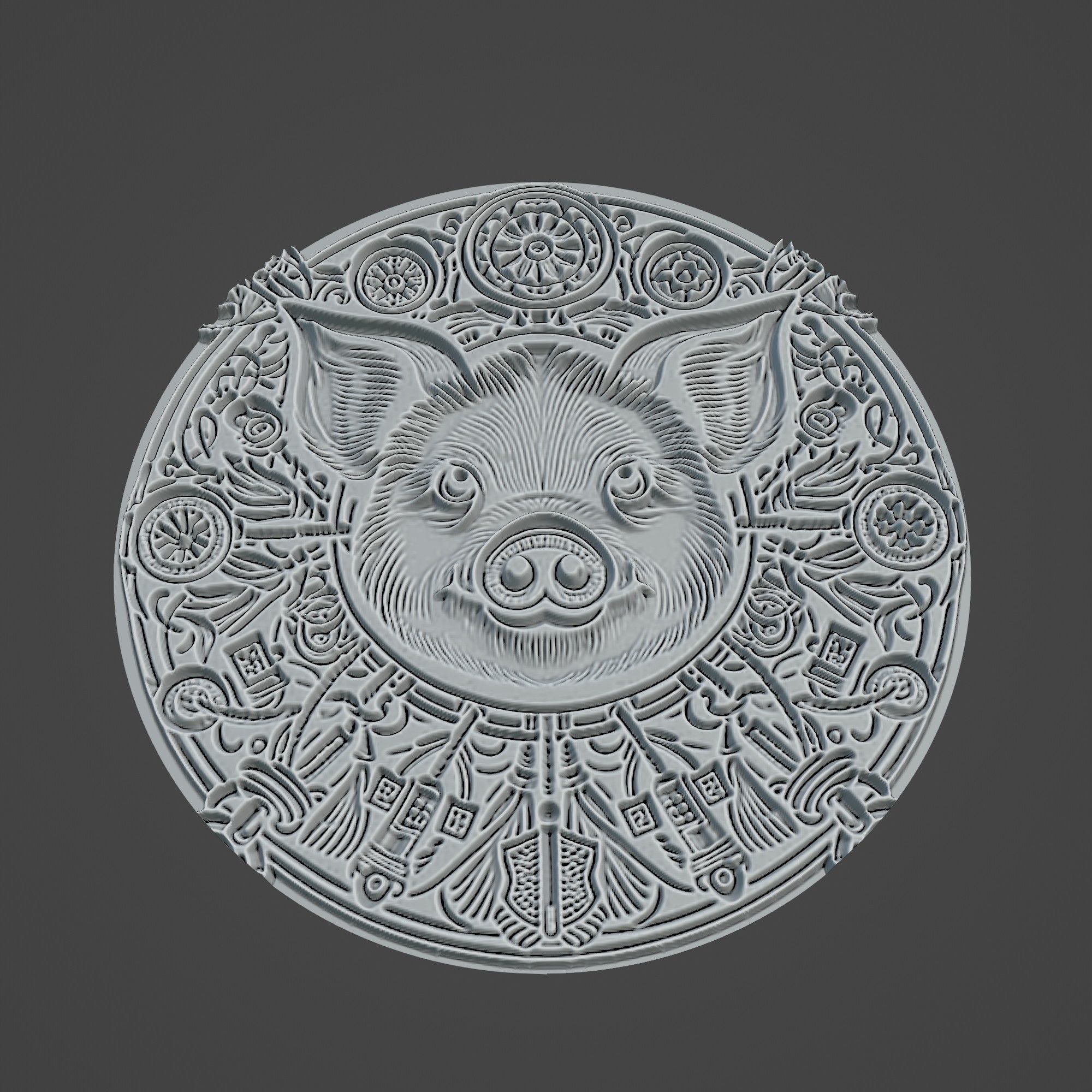 Pig Animal 3D print model_3