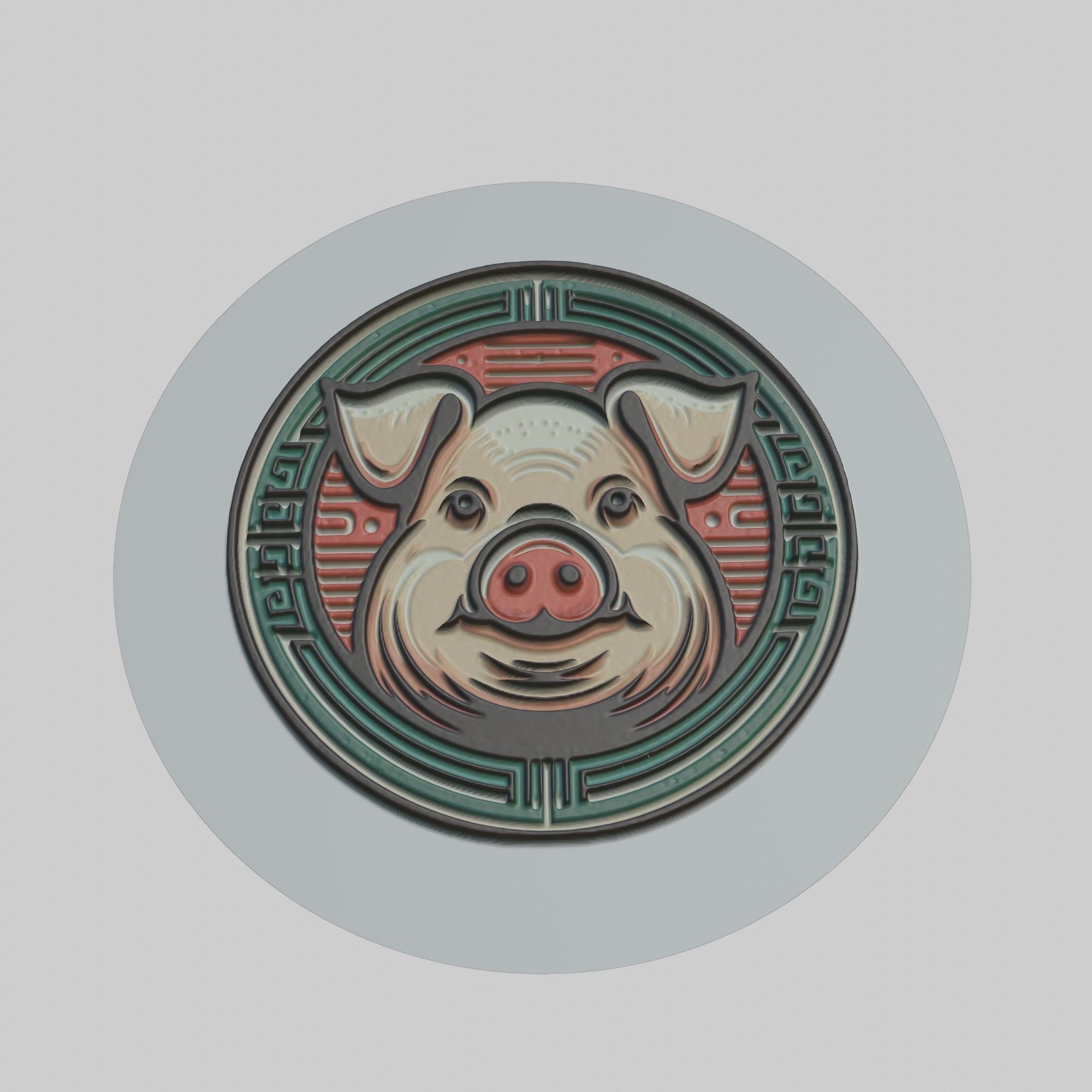 Pig Animal 3D print model_1