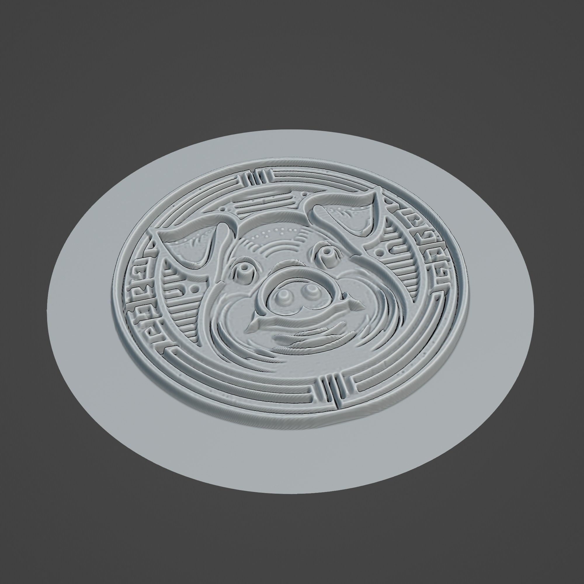 Pig Animal 3D print model_2