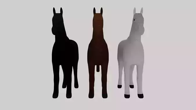 Horse 3D Models Asset Low-poly 3D model