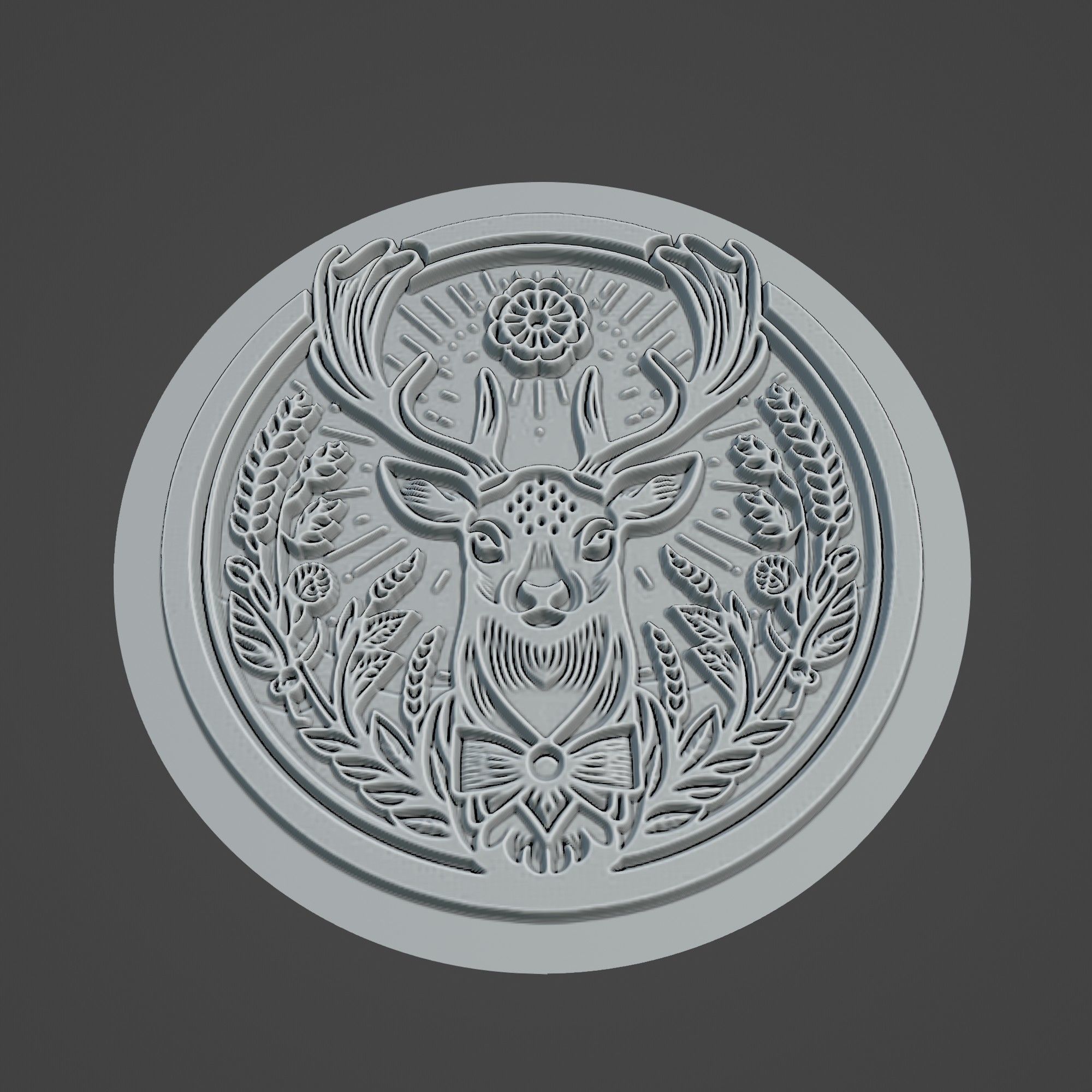 Fallow Deer Animal 3D print model_3