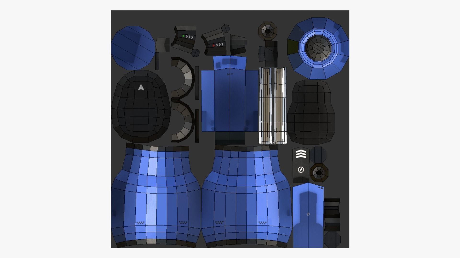 05 Jetpack Low Poly H Collection - SciFi Character Design _41