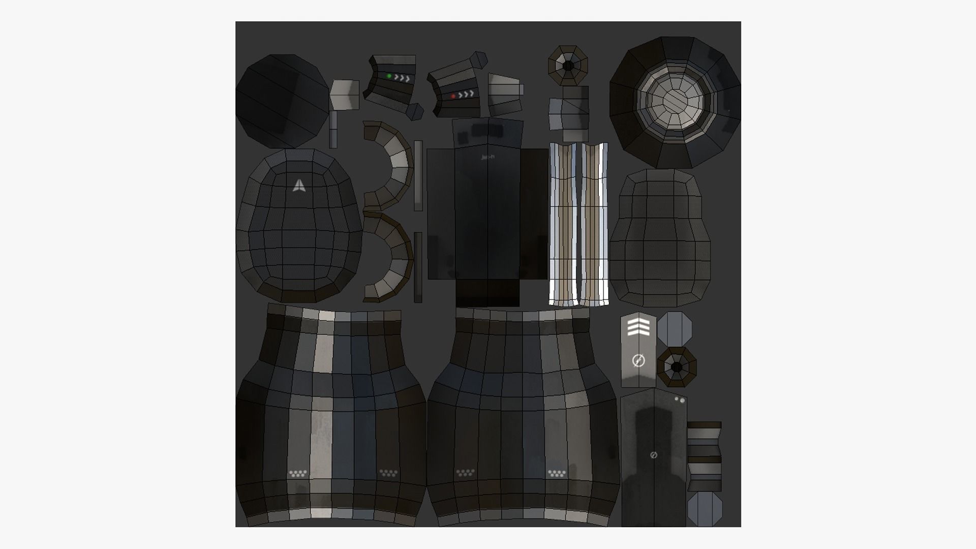 05 Jetpack Low Poly H Collection - SciFi Character Design _36