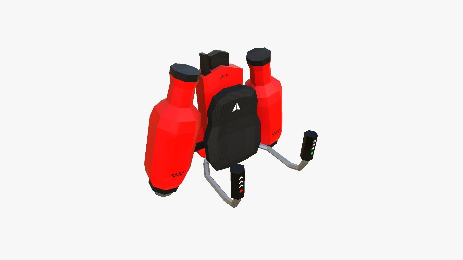 05 Jetpack Low Poly H Collection - SciFi Character Design _26