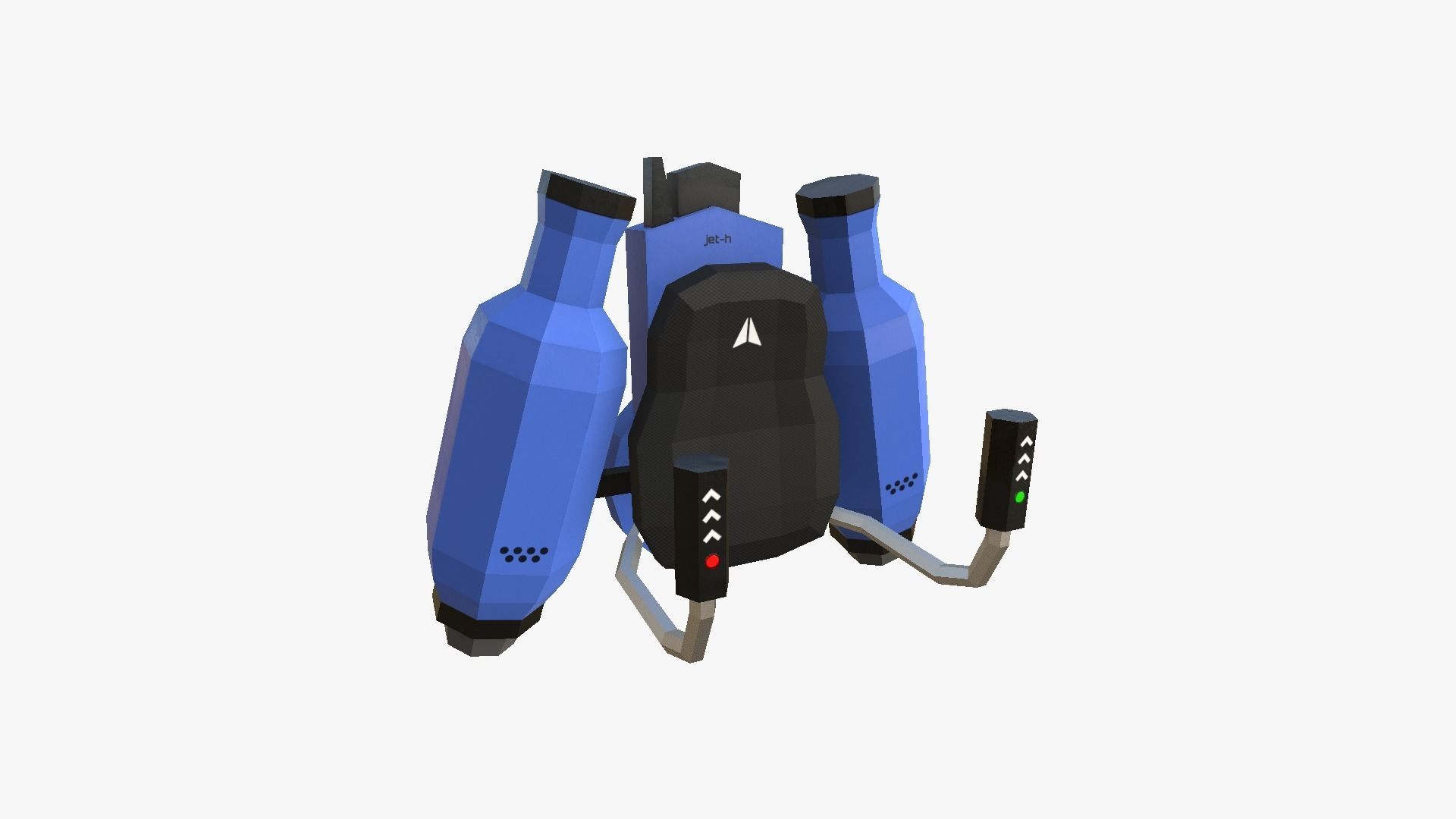 05 Jetpack Low Poly H Collection - SciFi Character Design _34