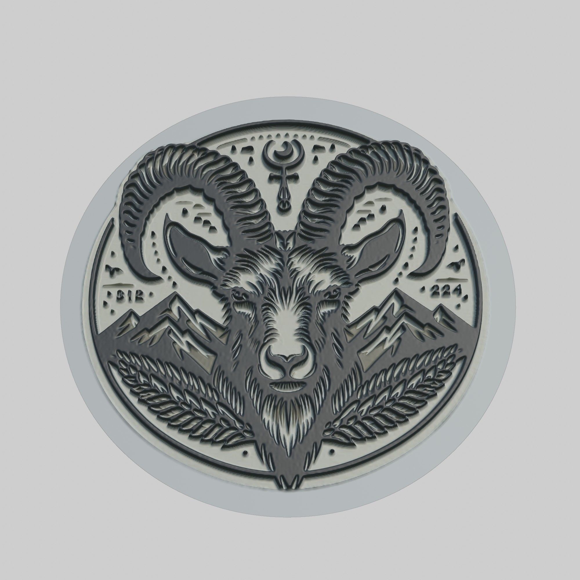 Wild Goat Animal 3D print model_1