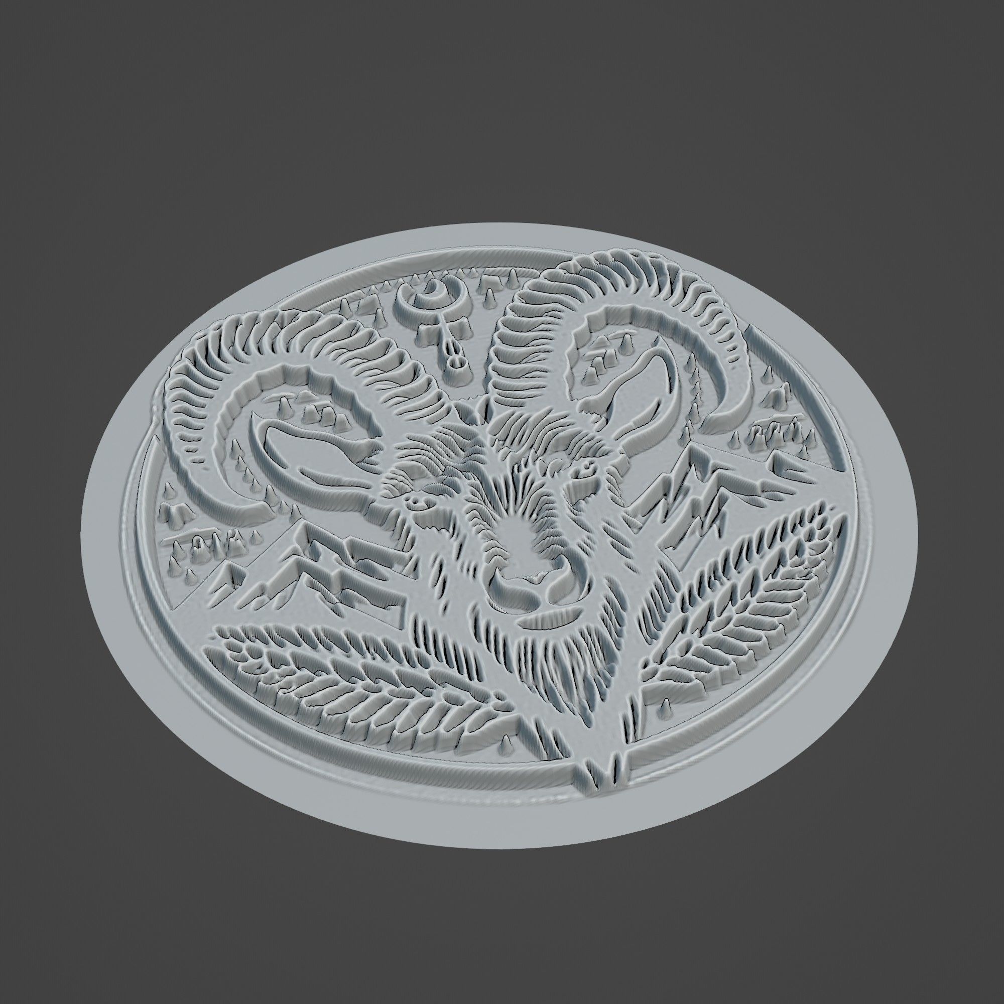 Wild Goat Animal 3D print model_2