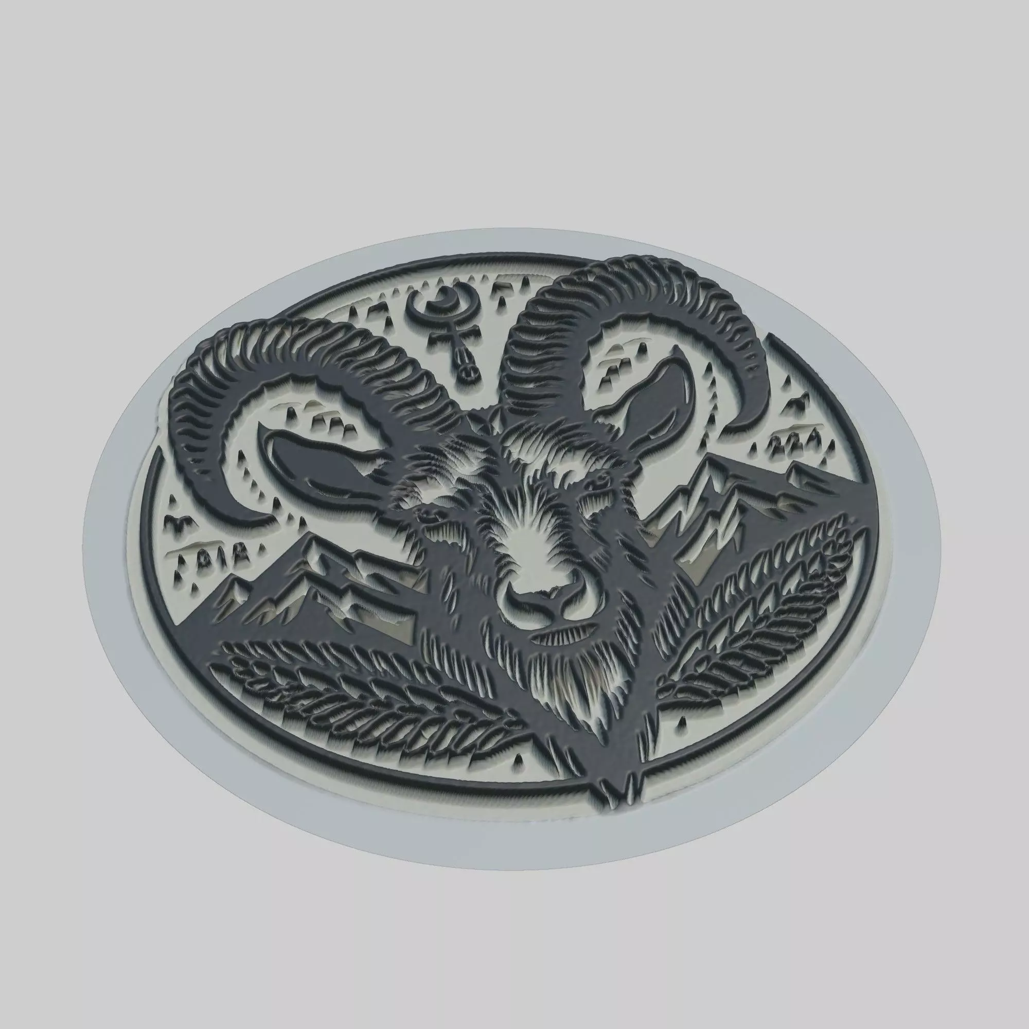 Wild Goat Animal 3D print model_0