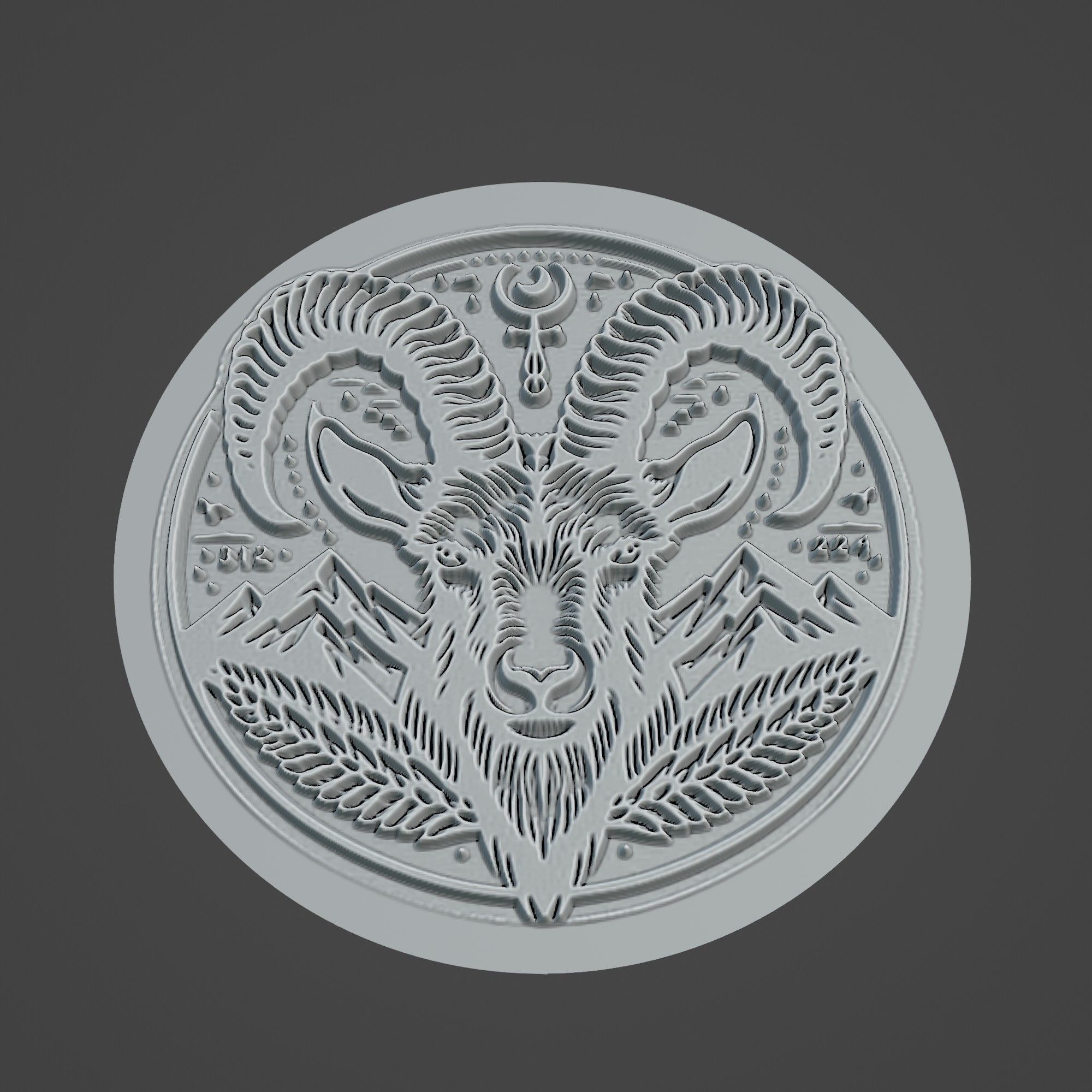 Wild Goat Animal 3D print model_3