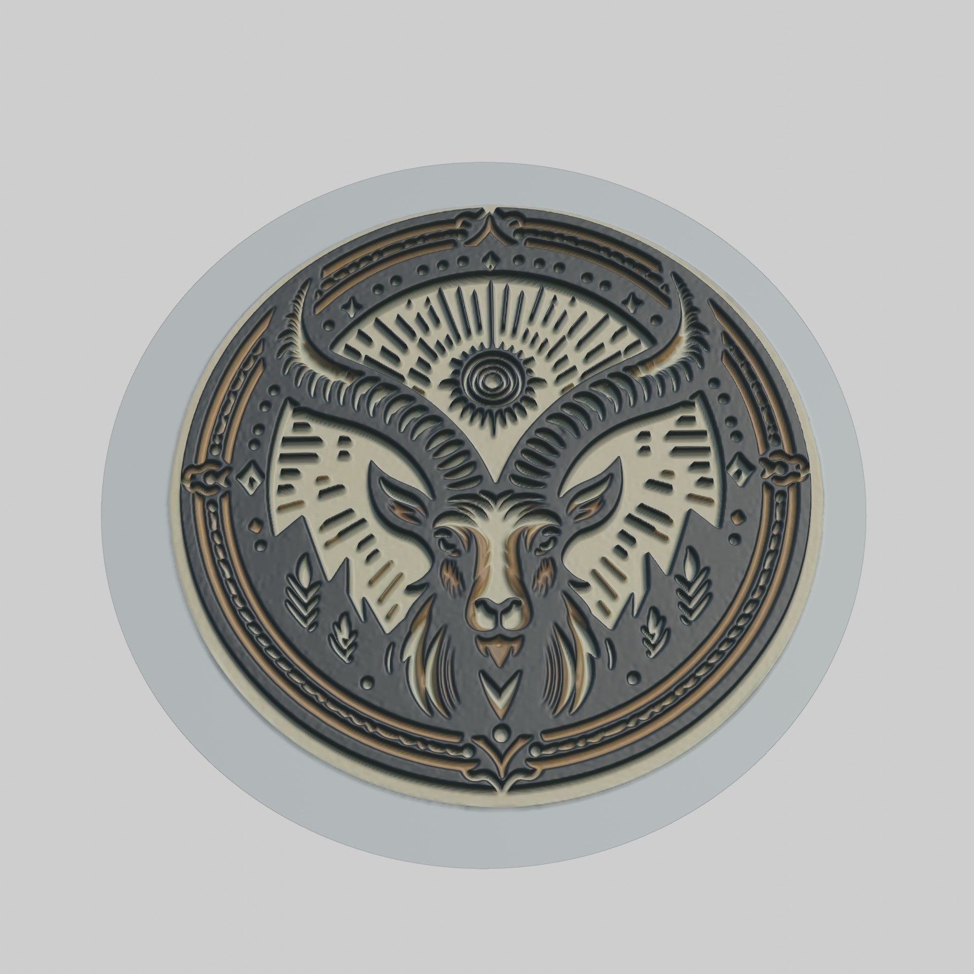 Mountain Goat Animal 3D print model_1