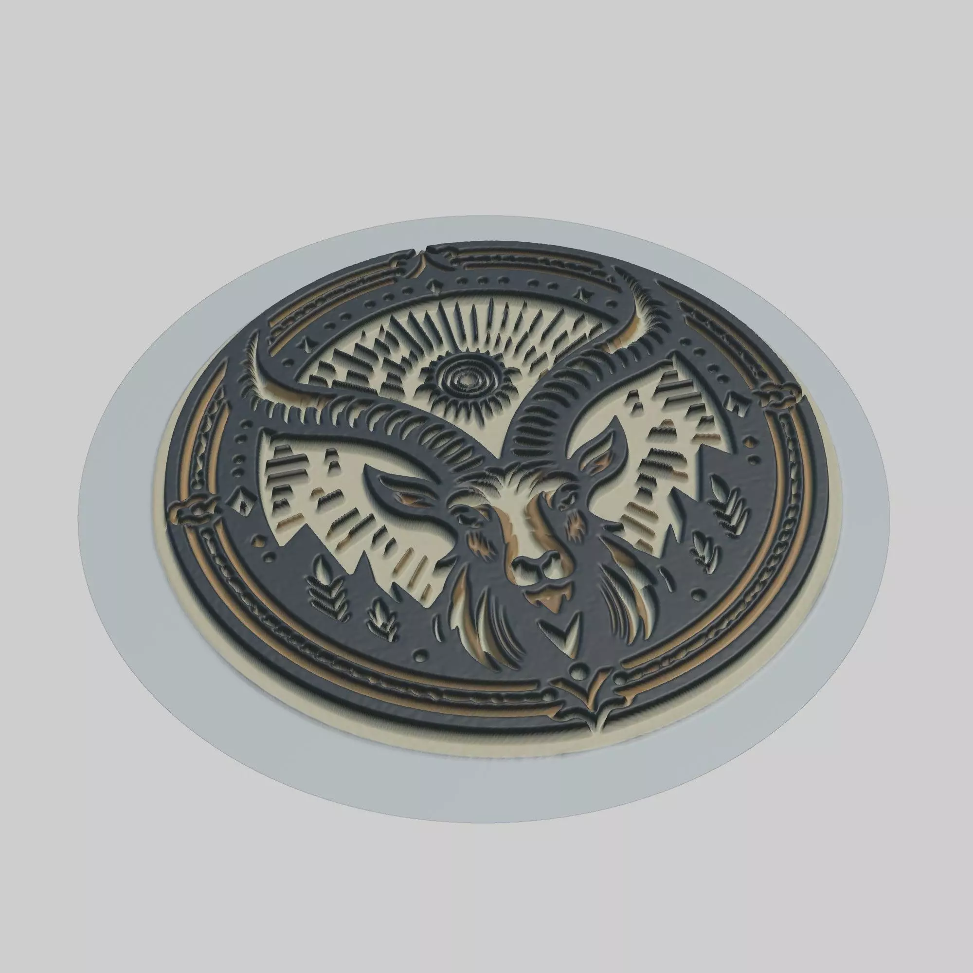 Mountain Goat Animal 3D print model_0