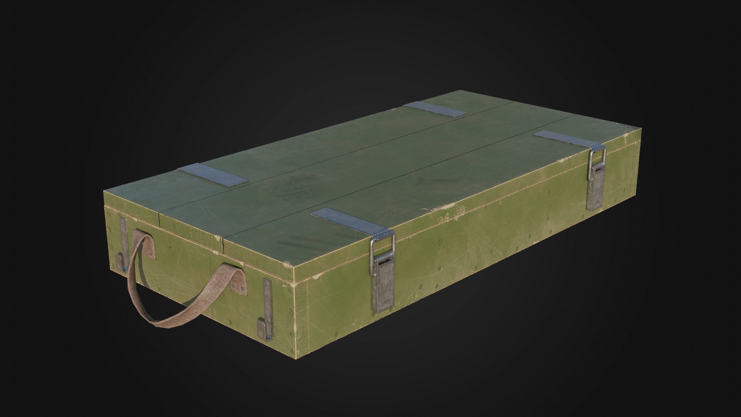 37mm WW1 Shell Box Low-poly 3D model_1