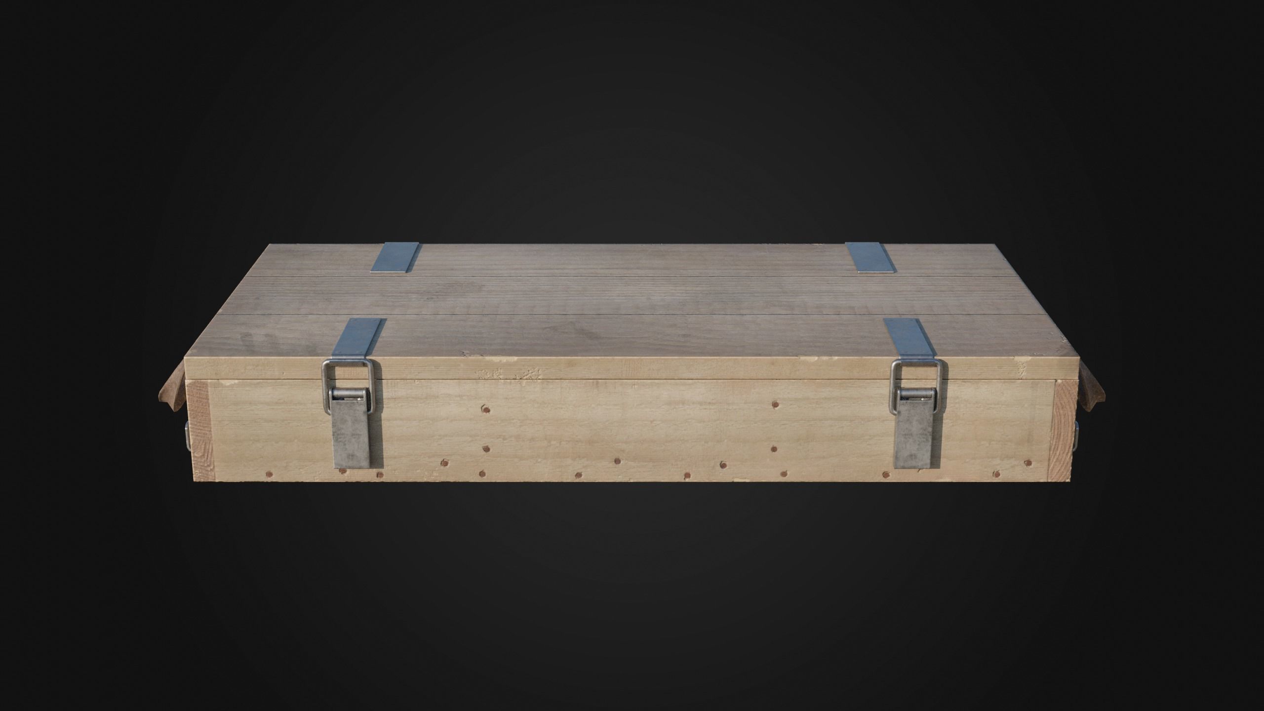 37mm WW1 Shell Box Low-poly 3D model_7