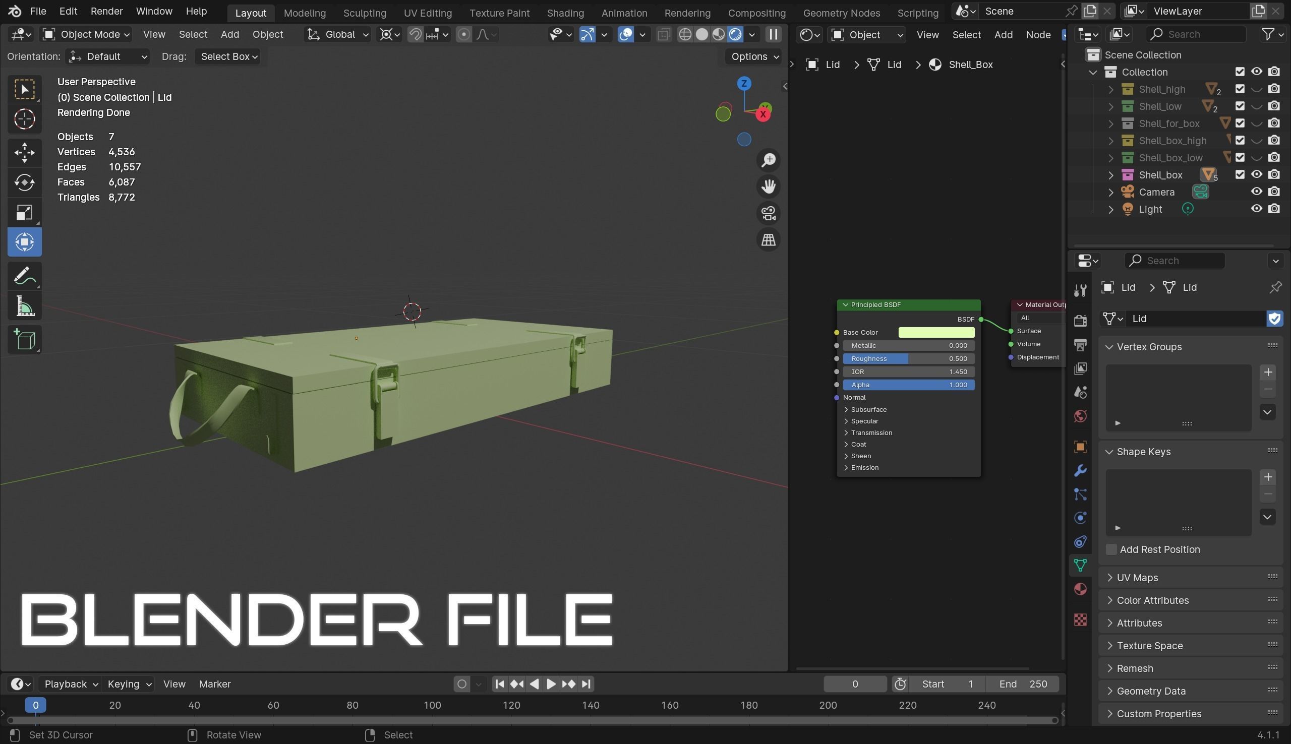 37mm WW1 Shell Box Low-poly 3D model_31