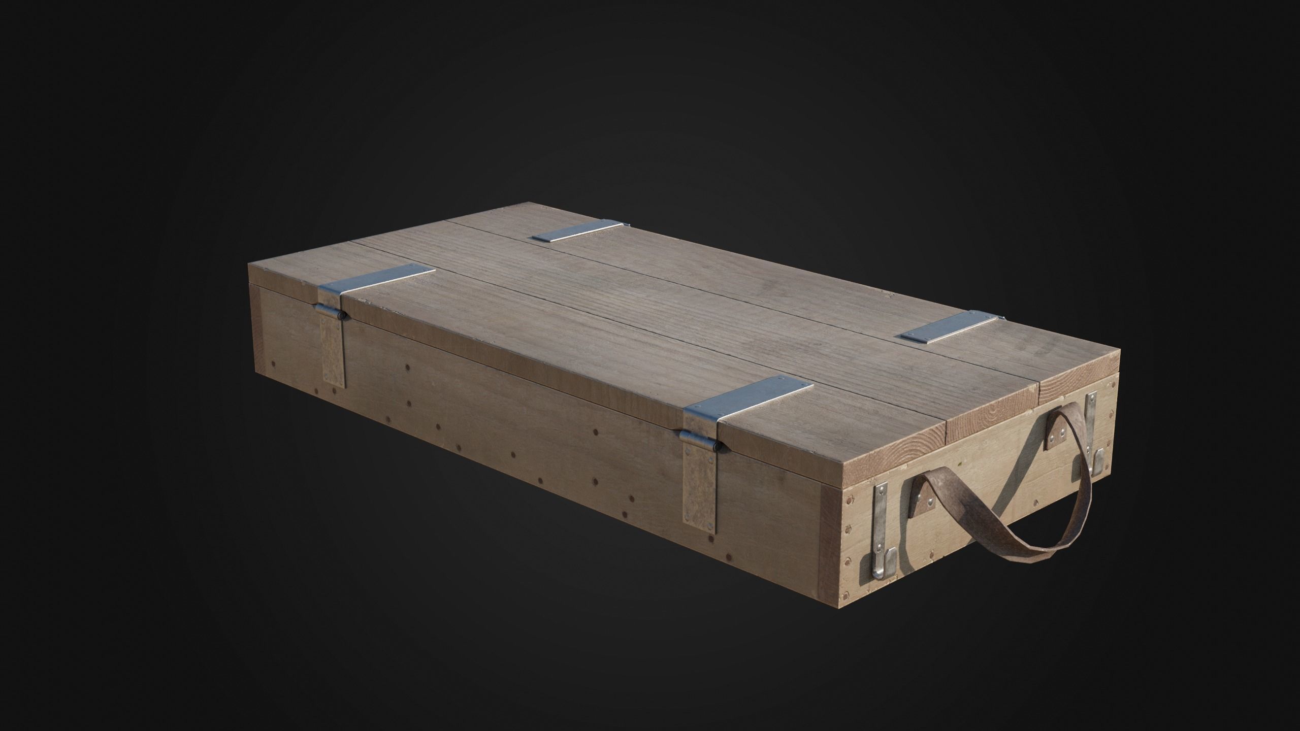 37mm WW1 Shell Box Low-poly 3D model_12
