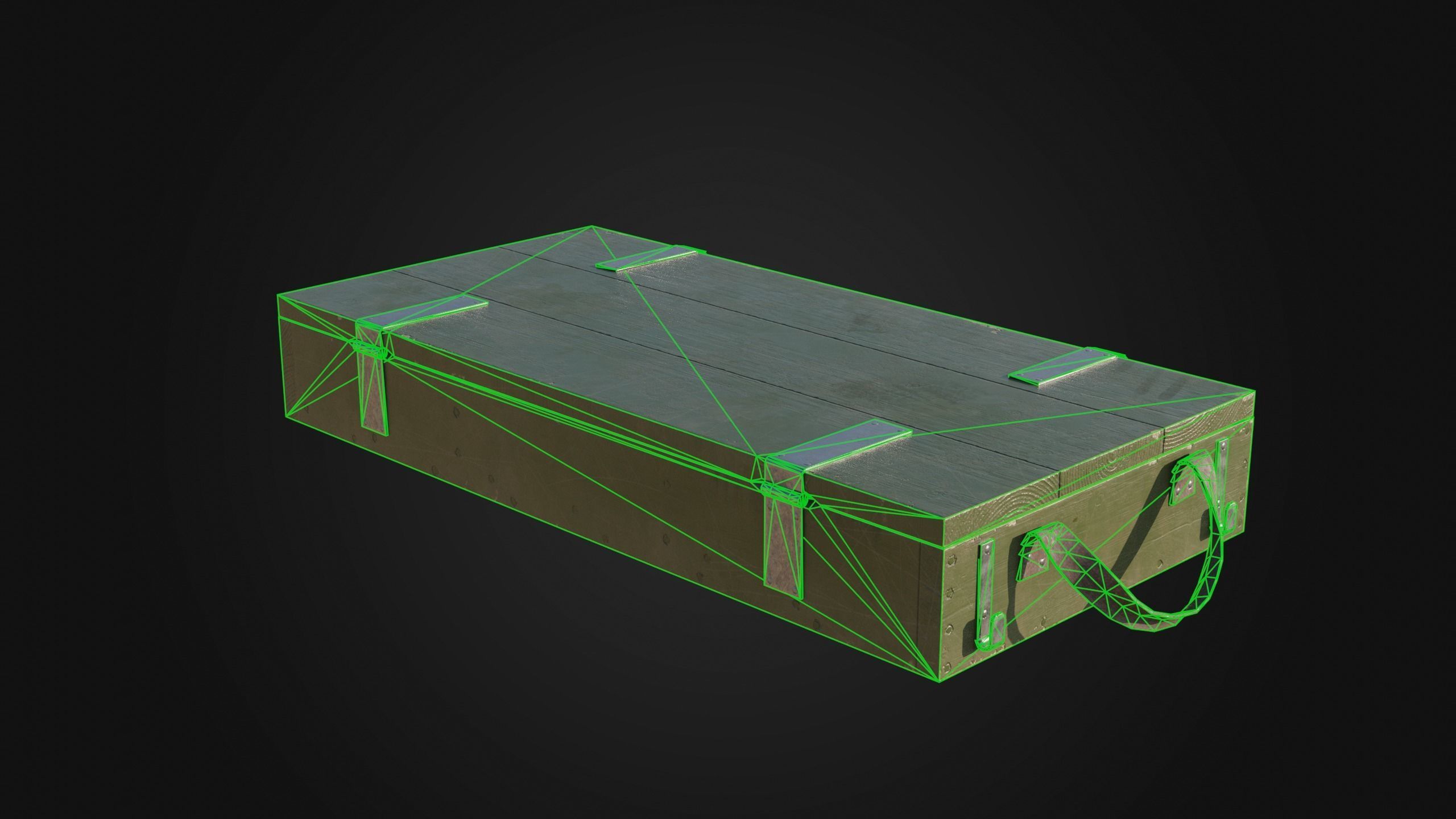 37mm WW1 Shell Box Low-poly 3D model_20