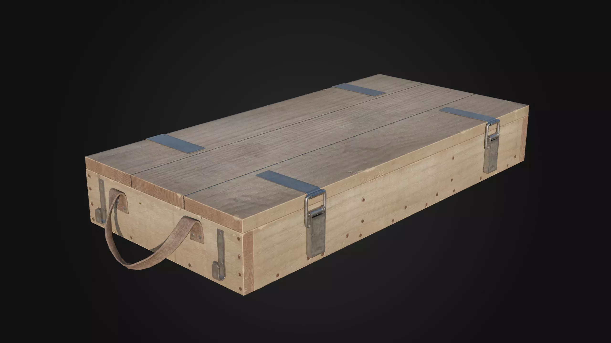 37mm WW1 Shell Box Low-poly 3D model_0