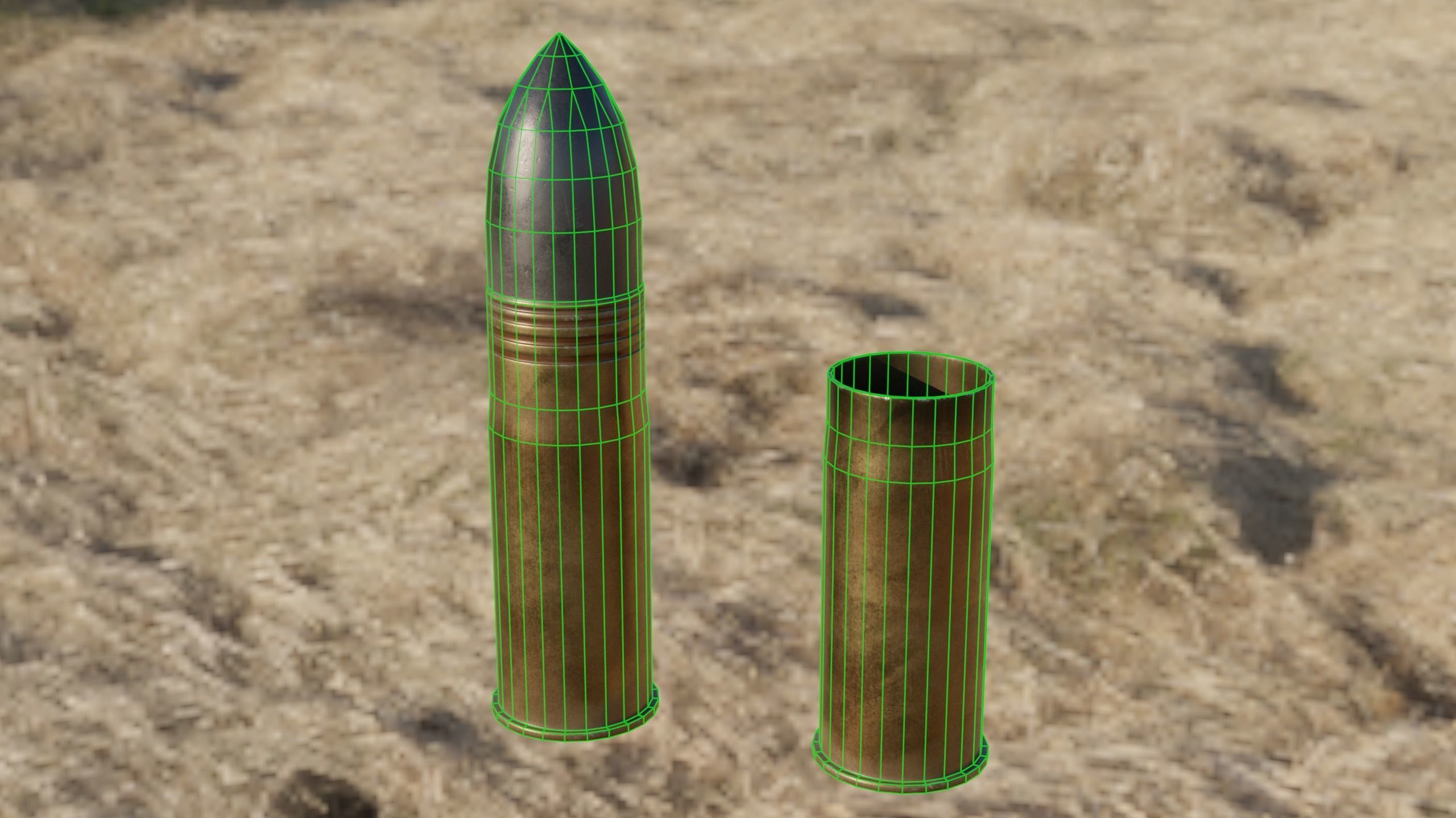 37mm WW1 Shell Box Low-poly 3D model_24