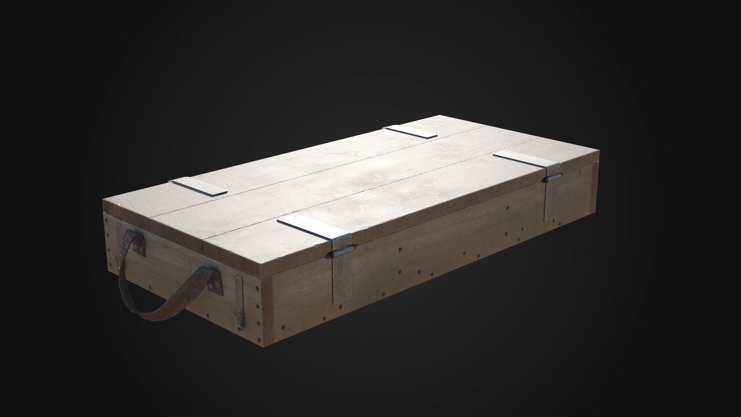 37mm WW1 Shell Box Low-poly 3D model_10