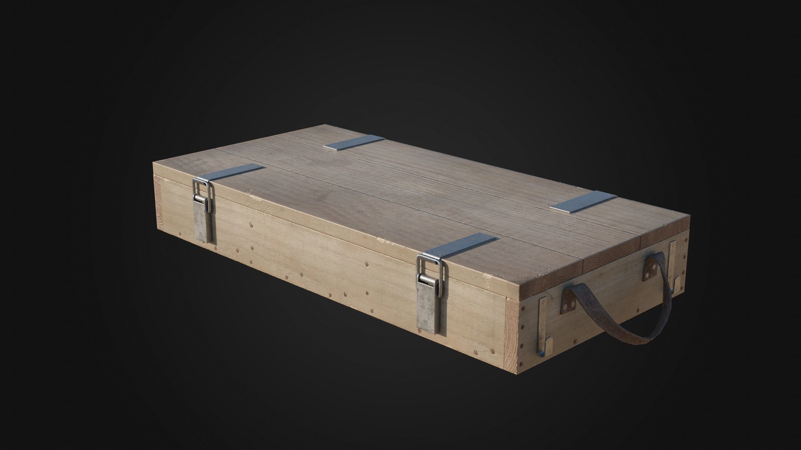 37mm WW1 Shell Box Low-poly 3D model_8