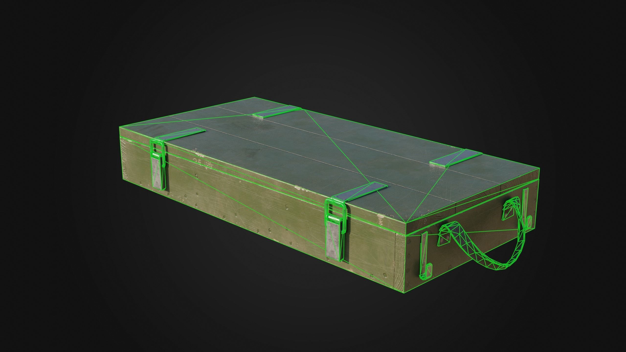 37mm WW1 Shell Box Low-poly 3D model_16