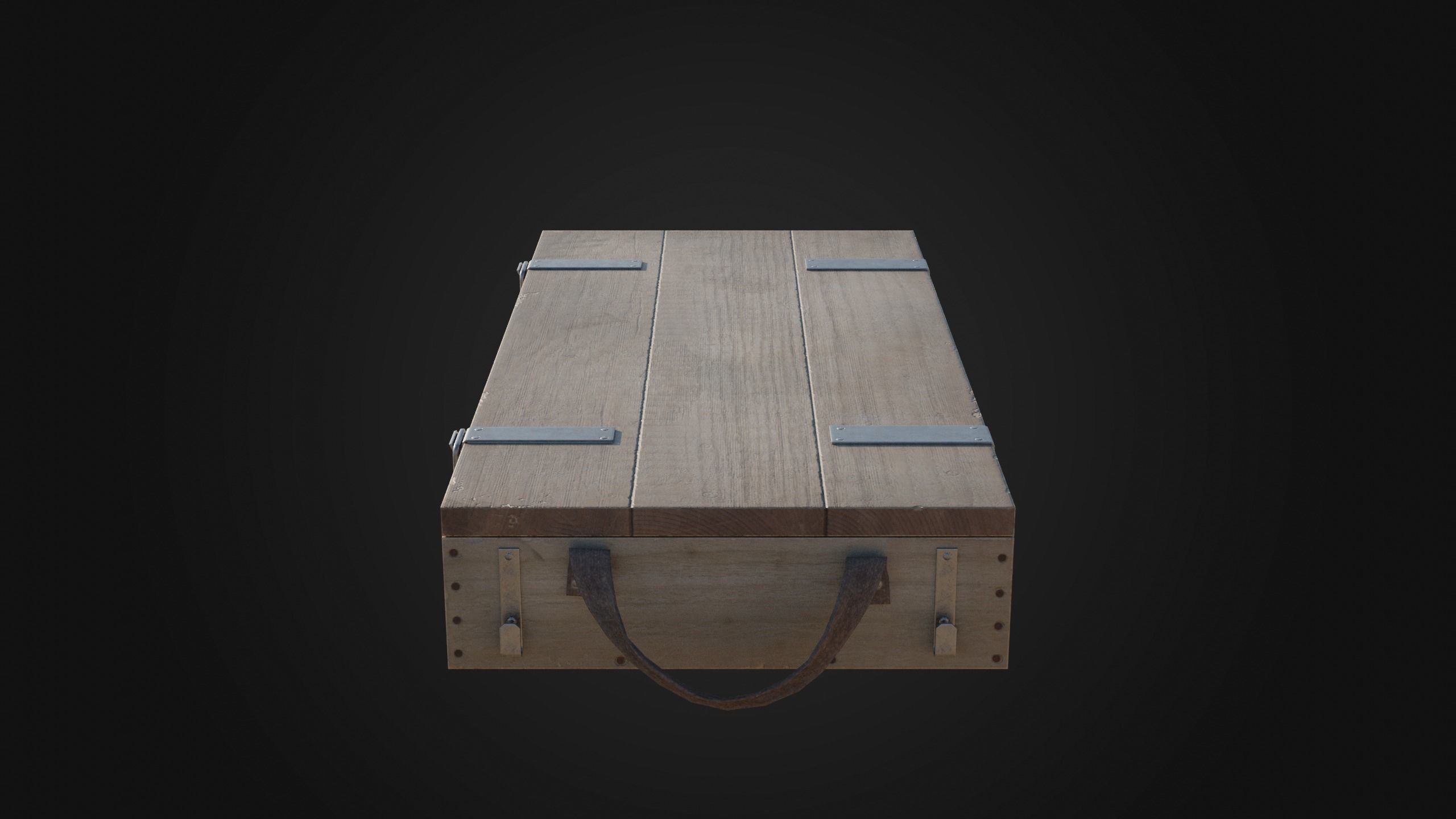 37mm WW1 Shell Box Low-poly 3D model_9