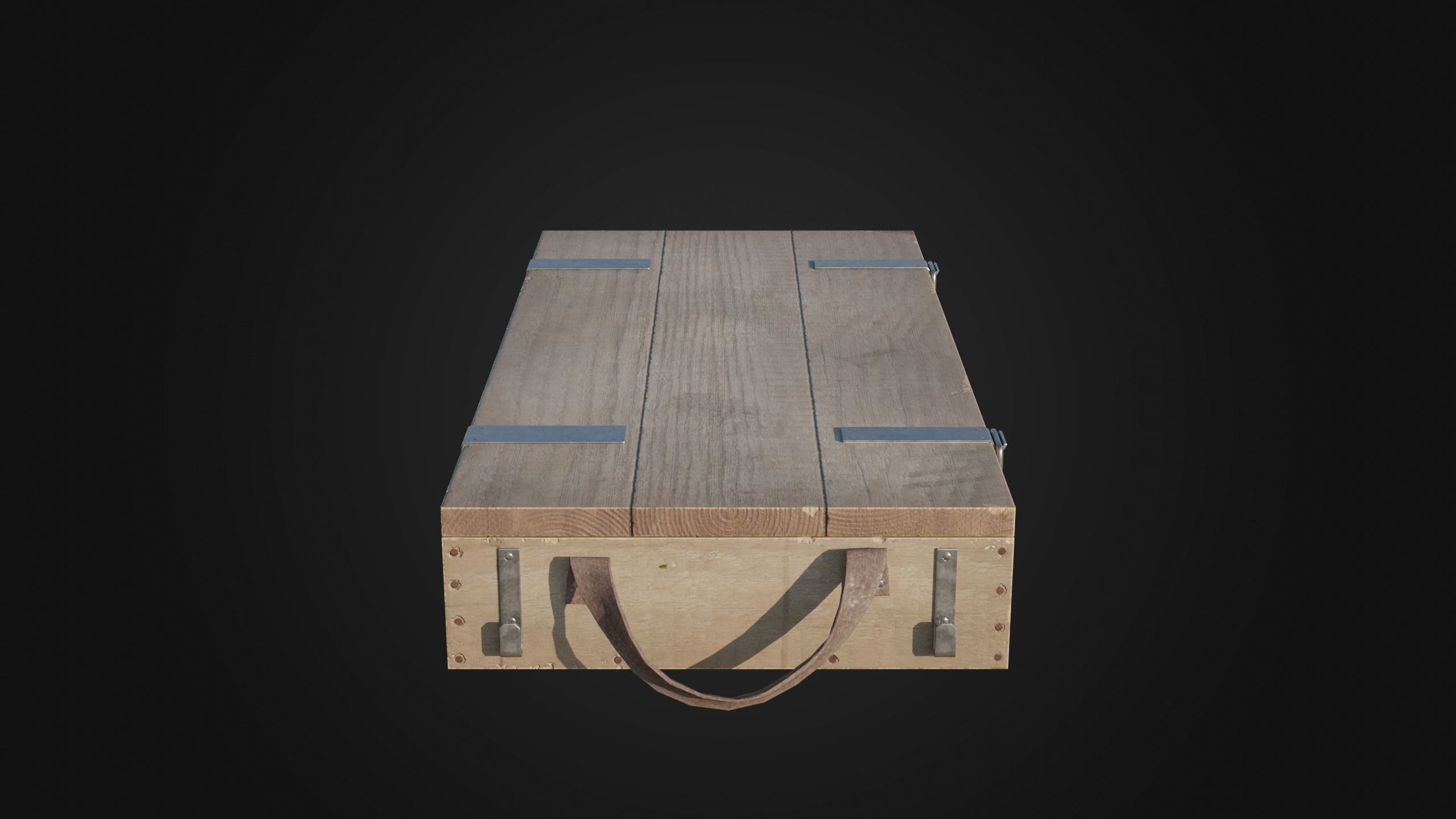 37mm WW1 Shell Box Low-poly 3D model_13