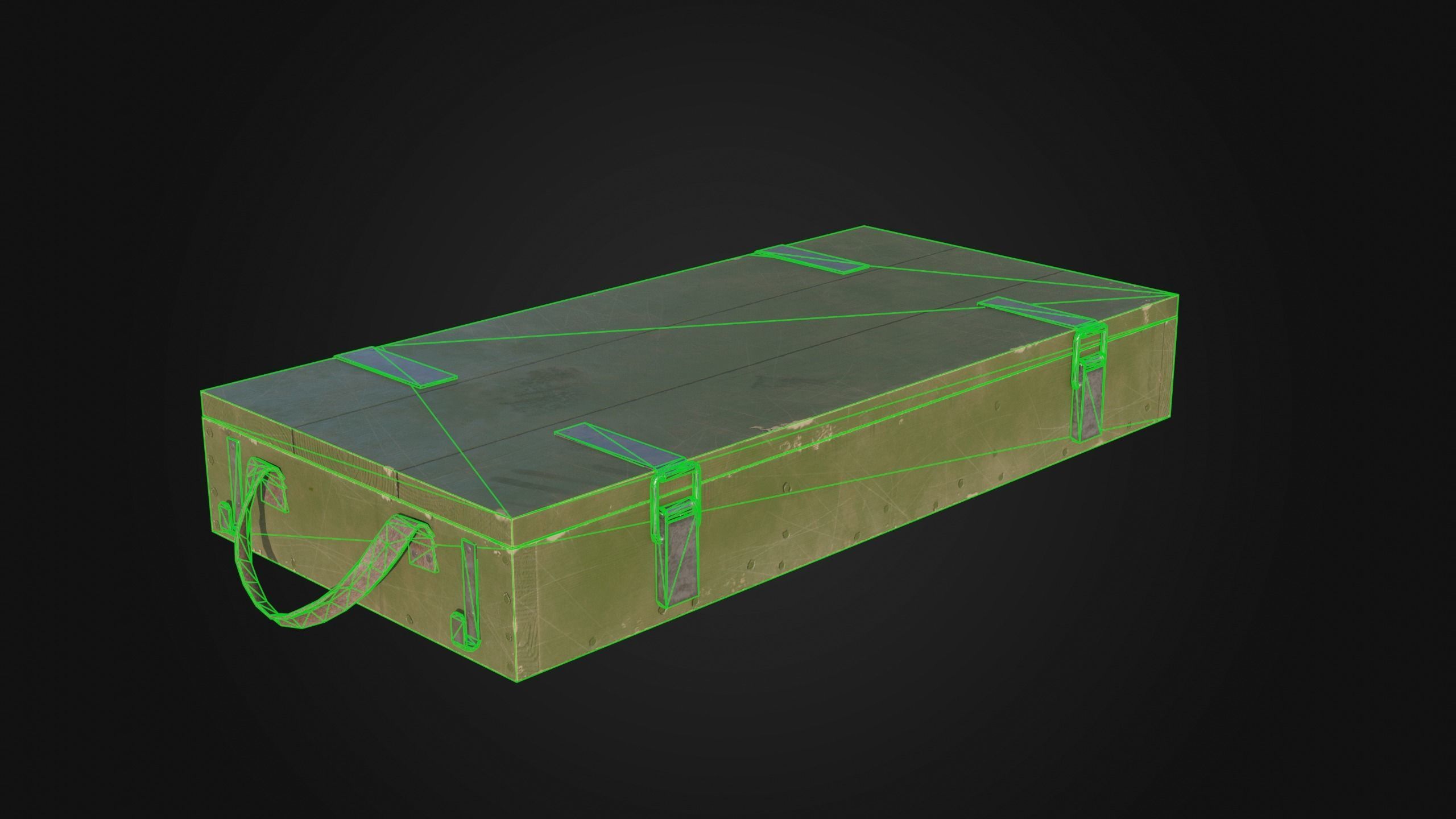 37mm WW1 Shell Box Low-poly 3D model_22