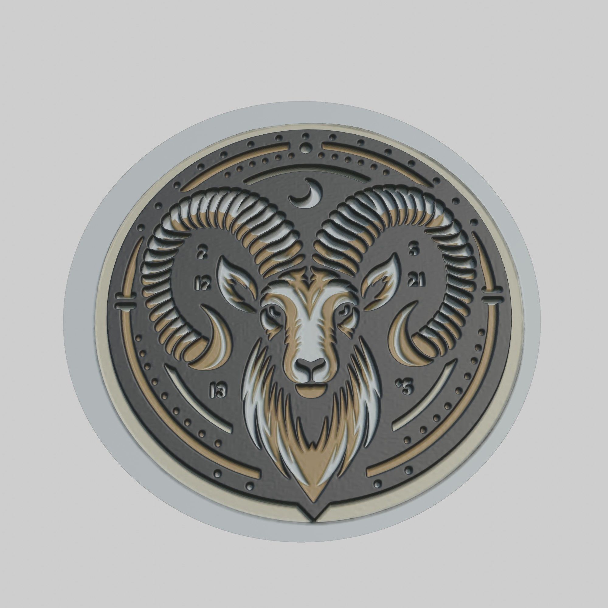 Mountain Goat Animal 3D print model_1